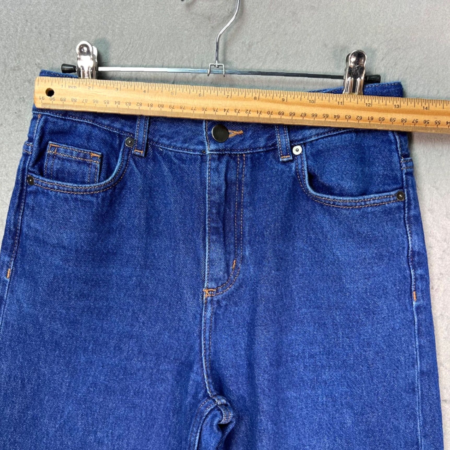 Cos COS Womens Size 26 High-Waisted Relaxed Fit Blue Straight-Leg Jeans Size 26" / US 2 / IT 38 - 6 Thumbnail