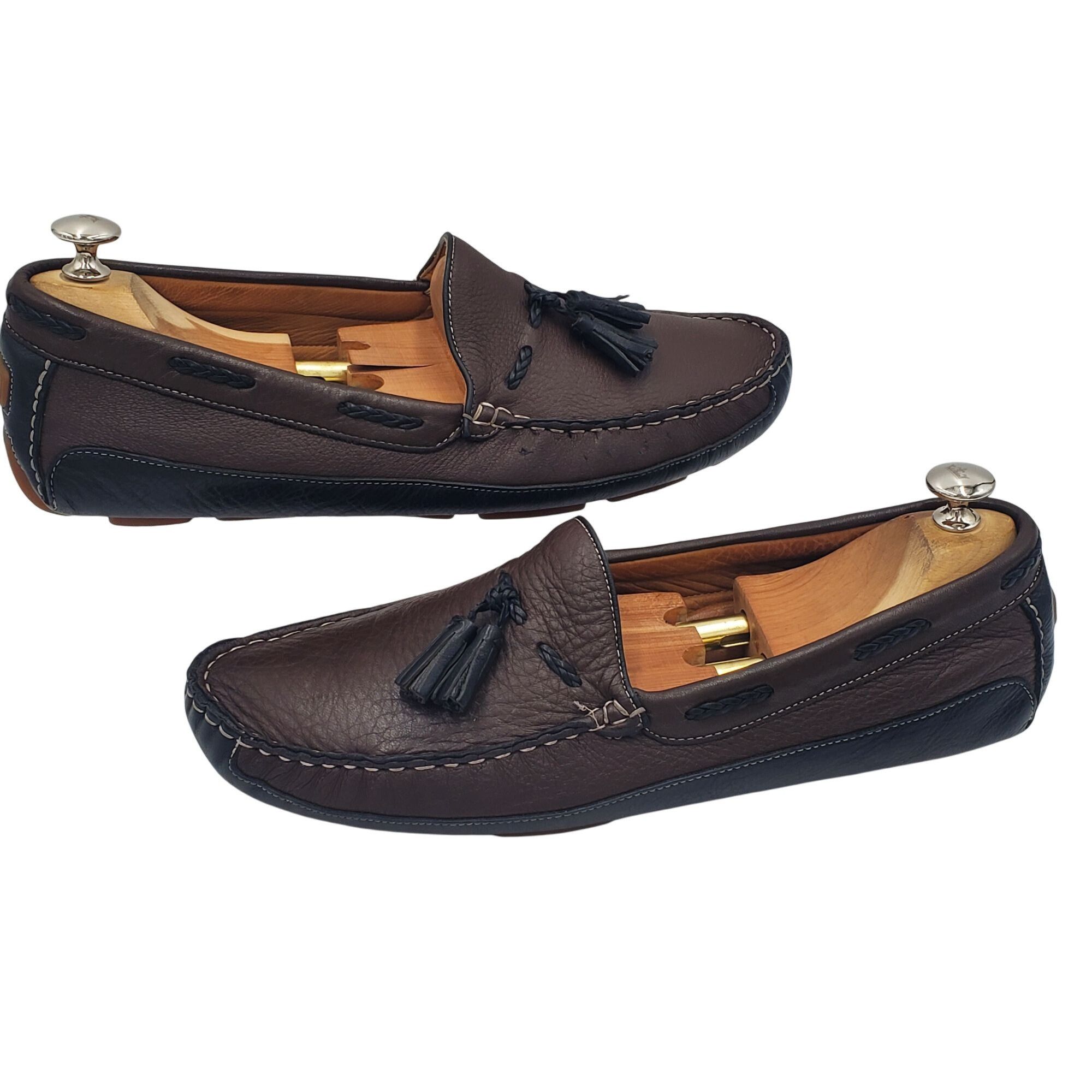 Cole Haan Bragano Cole Haan Men's size 10.5 Brown Leather Driving loaf Size US 10.5 / EU 43-44 - 12 Thumbnail