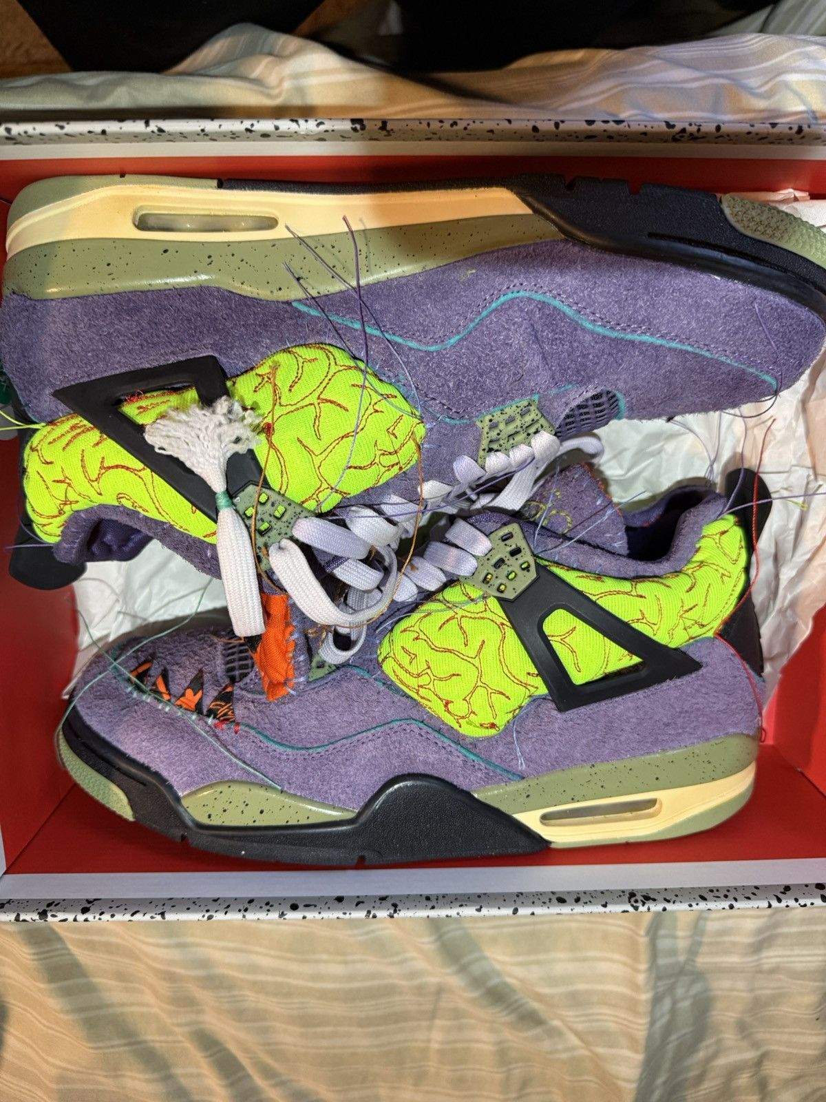 Other Air Jordan 4 Retro Brain Juice x Edmond looi Size US 10.5 / EU 43-44 - 1 Thumbnail