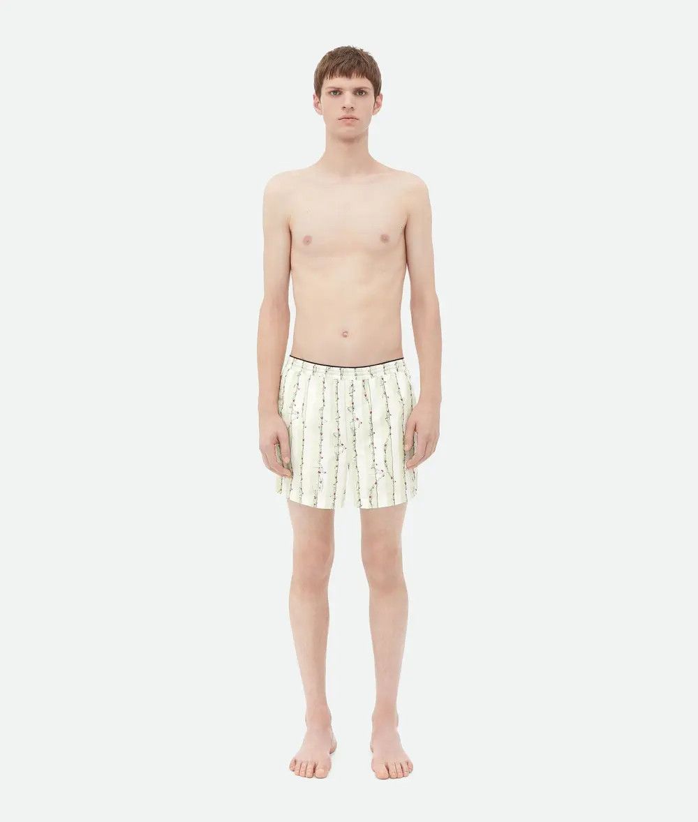 Bottega Veneta o1n1vont1025 Printed Swimmers Nylon Swim Shorts Multicolor Size US 38 / EU 54 - 1 Thumbnail