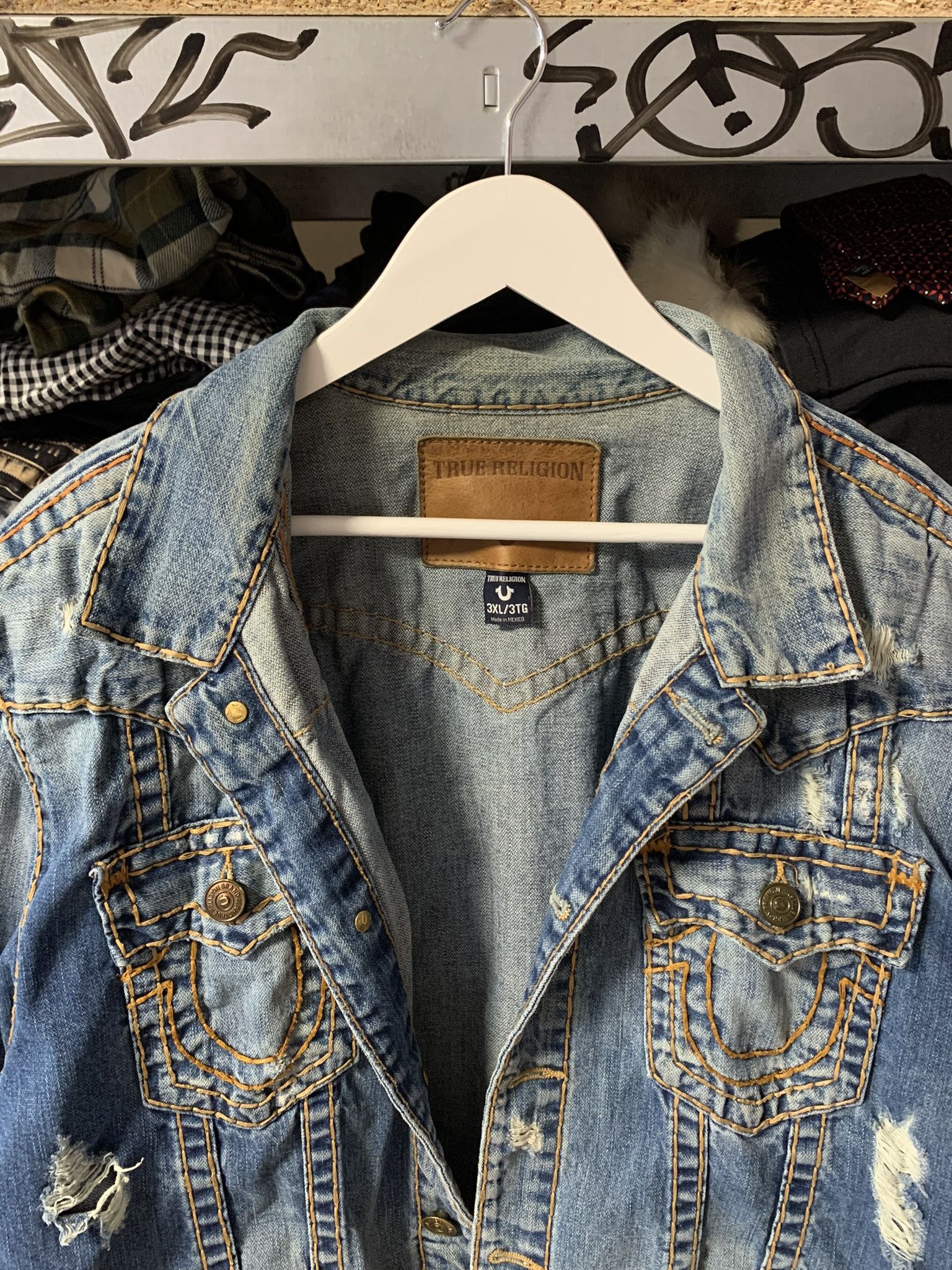 True Religion True Religion Trucker Jean Jacket Jimmy Super T Mens 3XL Size US XL / EU 56 / 4 - 3 Thumbnail