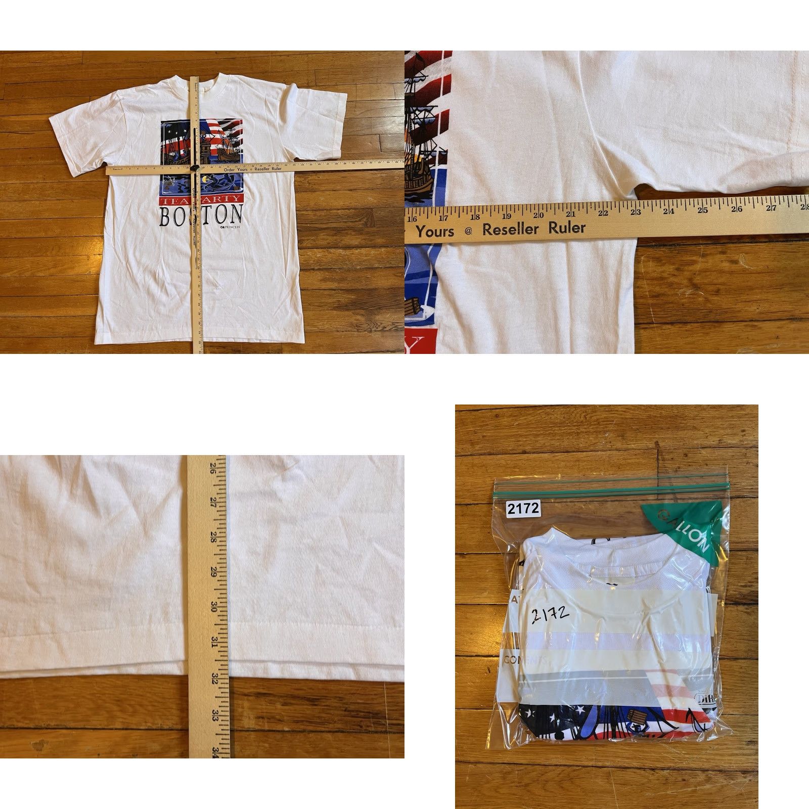 Prince VINTAGE Princess Cruises Boston Tea Party Shirt Men’s XL White 90s Logo Cotton Short Sleeve Crew Neck T-Shirt Mens Size US XL / EU 56 / 4 - 8 Thumbnail