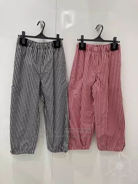 Comme des Garcons Comme Des Garcons size XS Cotton check casual pants, black Size 23" - 1 Thumbnail