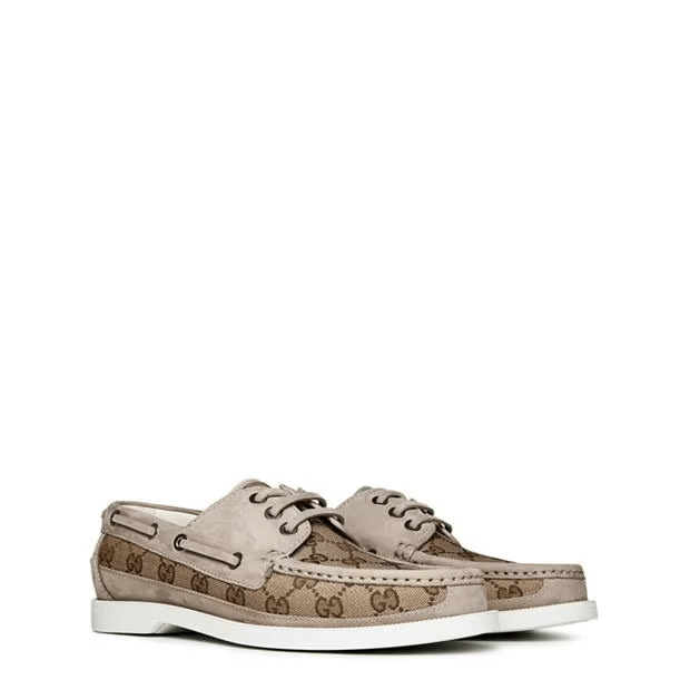 Gucci Original Gg Lace-Up Loafers Size US 11 / EU 44 - 3 Thumbnail