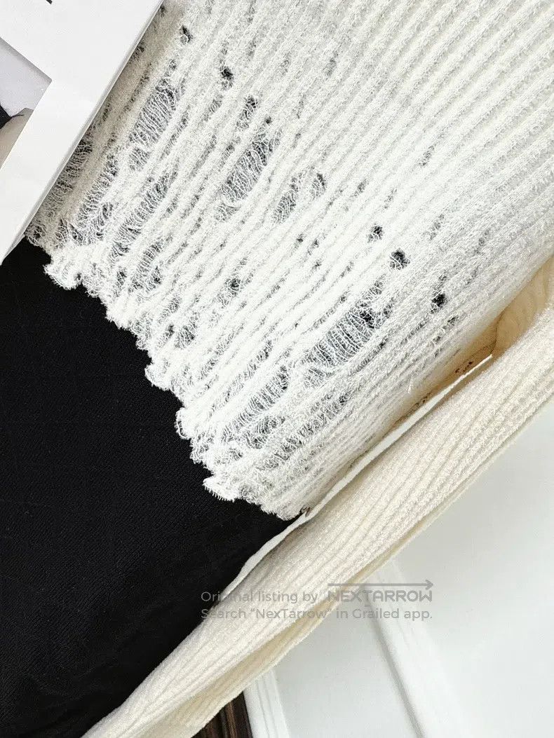 Chanel Chanel 20k equestrian series lace stitching black and whit Size XS / US 0-2 / IT 36-38 - 4 Thumbnail