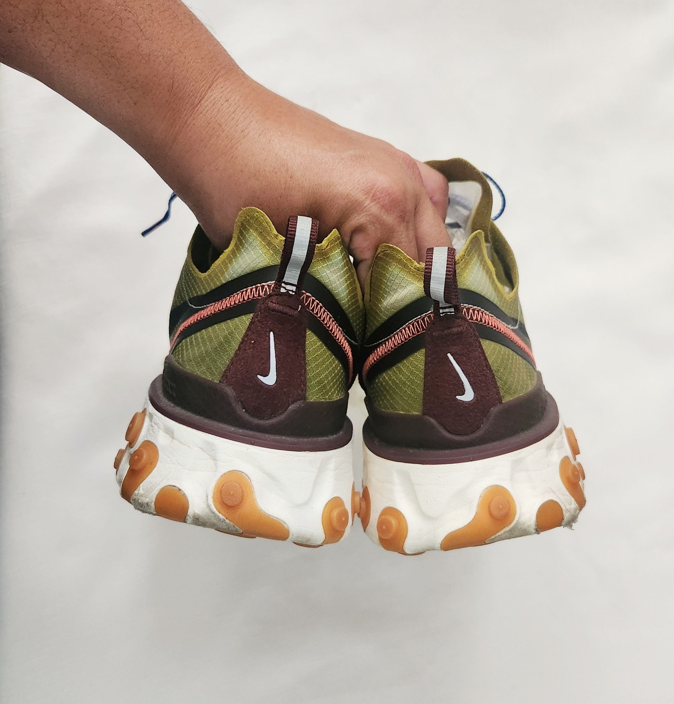 Nike Nike React Element 87 "Moss Multicolor 2019 AQ1090-300 SZ 11 Size US 11 / EU 44 - 9 Thumbnail