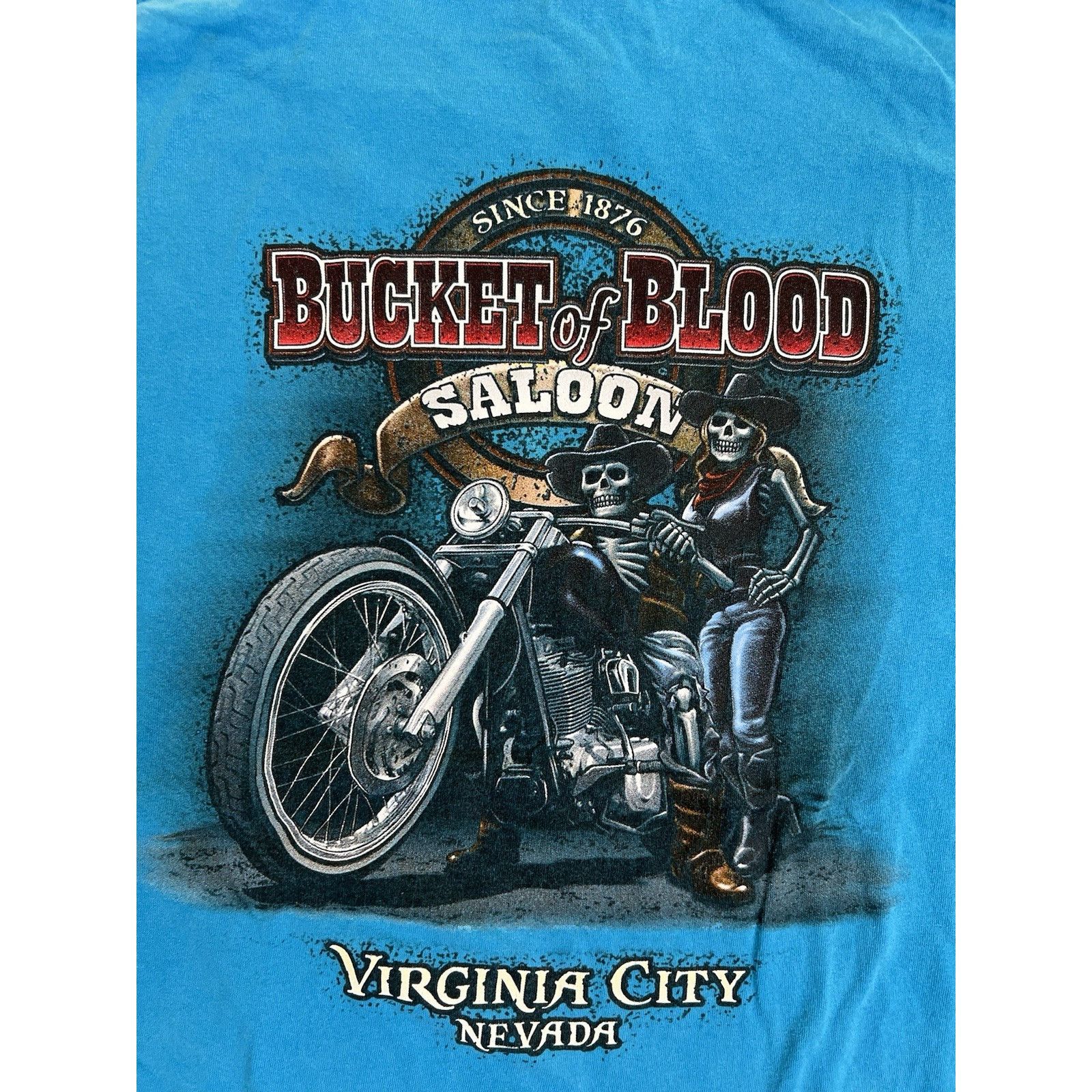 Other Vintage Bucket Of Blood Saloon T-Shirt Size Large Biker Skul Size US L / EU 52-54 / 3 - 7 Thumbnail