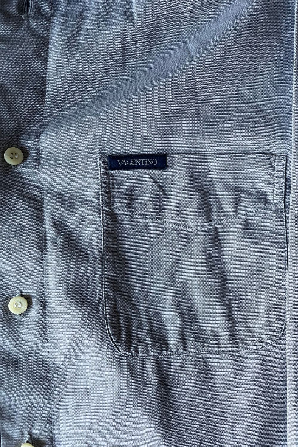 Valentino × Vintage Valentino Vintage Button-up Shirt Light Grey Size L Size US L / EU 52-54 / 3 - 3 Thumbnail