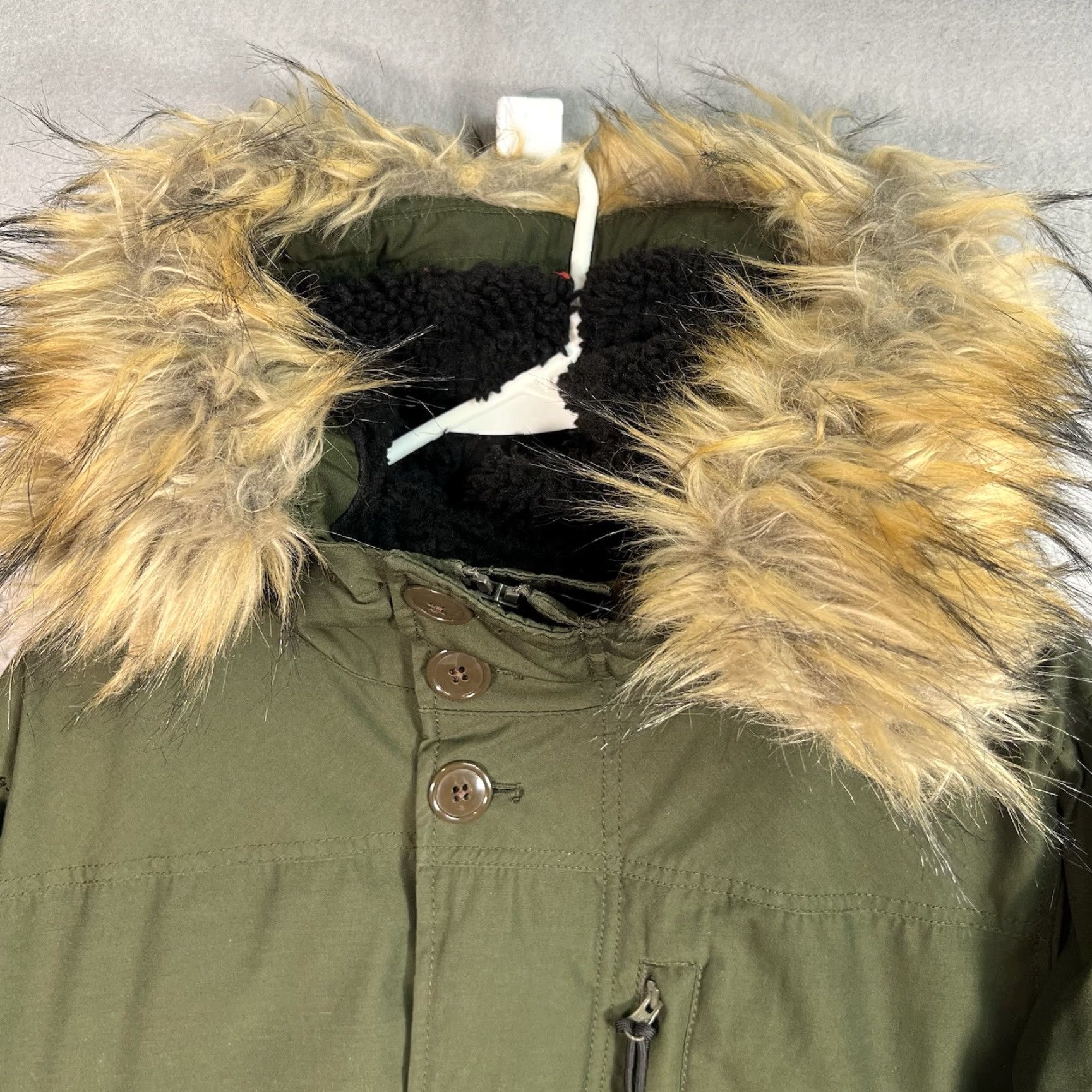 J.Crew VINTAGE J.CREW Nordic Parka Coat Men Small Parka Hooded Dark Olive Green Faux Fur PrimaLoft Size US S / EU 44-46 / 1 - 2 Thumbnail