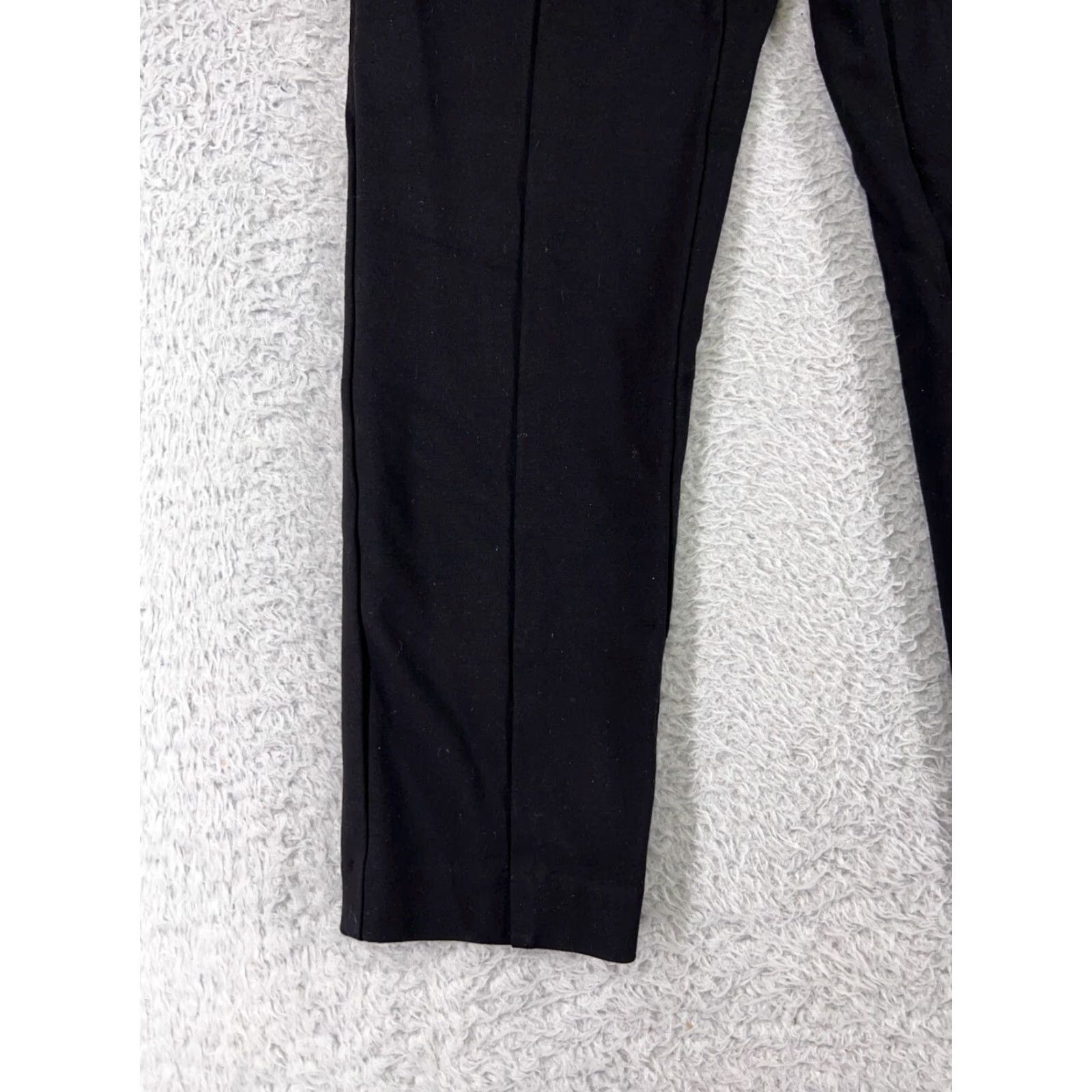Nine West Nine West Pants Womens Petite Small Black Pull On Knit Flat Front Straight Leg Chino Style 30in Inseam PS Womens Black Knit Pants Size 28" / US 6 / IT 42 - 5 Thumbnail
