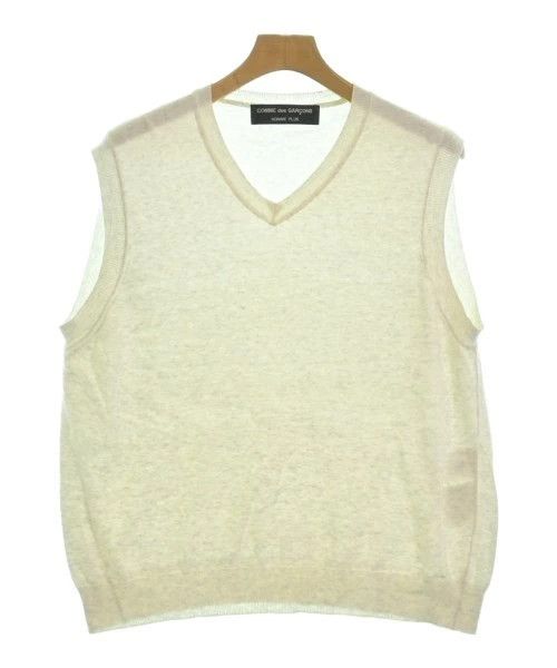 Comme des Garcons Homme Plus Vest Cotton V-neck Plain Pullover Light Grey Size US M / EU 48-50 / 2 - 1 Thumbnail