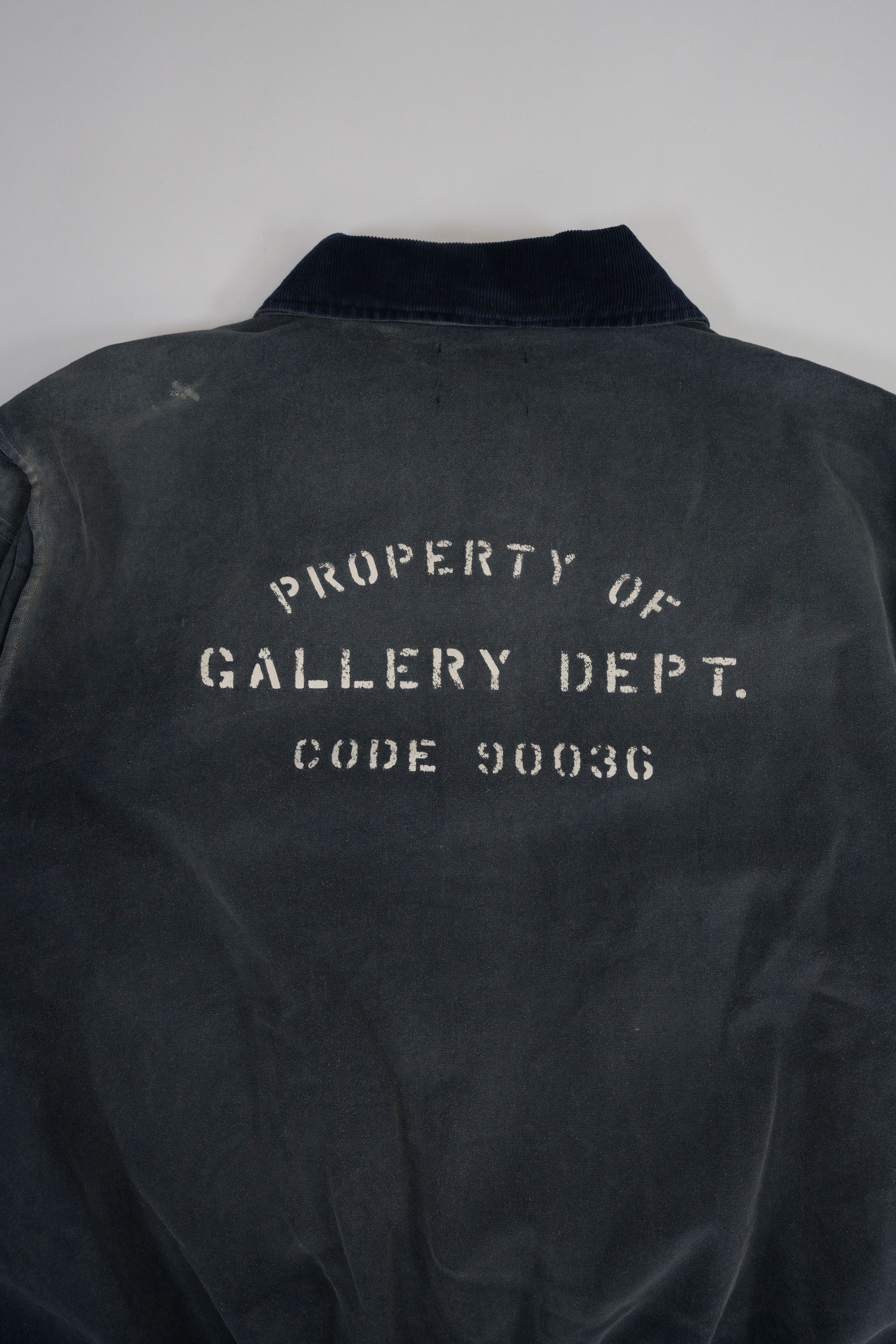 Gallery Dept. Gallery Dept Navy Branded Relaxed-Fit Cotton-canvas Jacket Size US L / EU 52-54 / 3 - 9 Thumbnail
