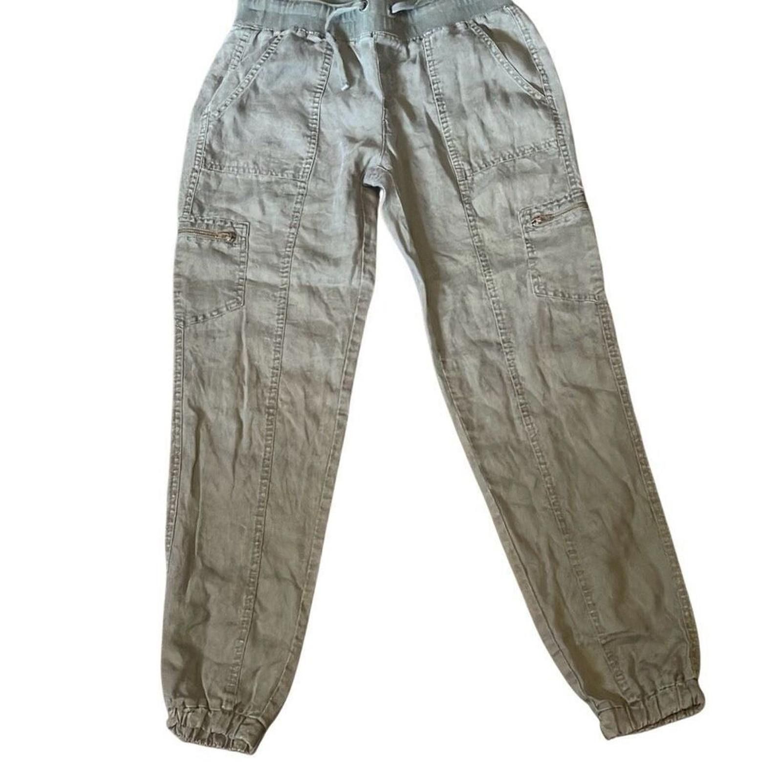 Designer Athleta linen cargo pants size 6 tall Size 28" / US 6 / IT 42 - 8 Thumbnail