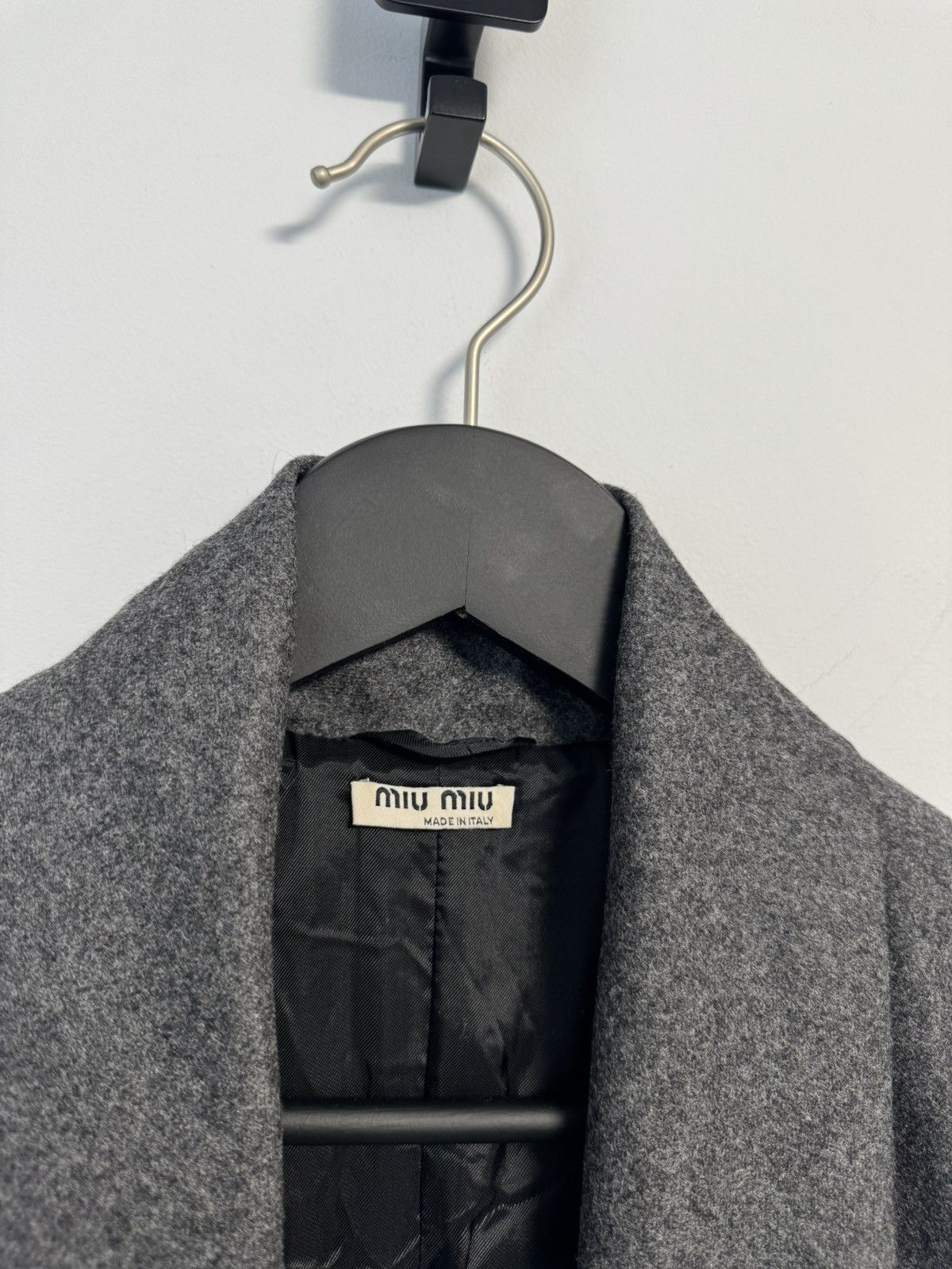 Miu Miu Miu Miu Vintage Fleece Wool Gray Blazer Jacket Size 40 Size S / US 4 / IT 40 - 14 Thumbnail