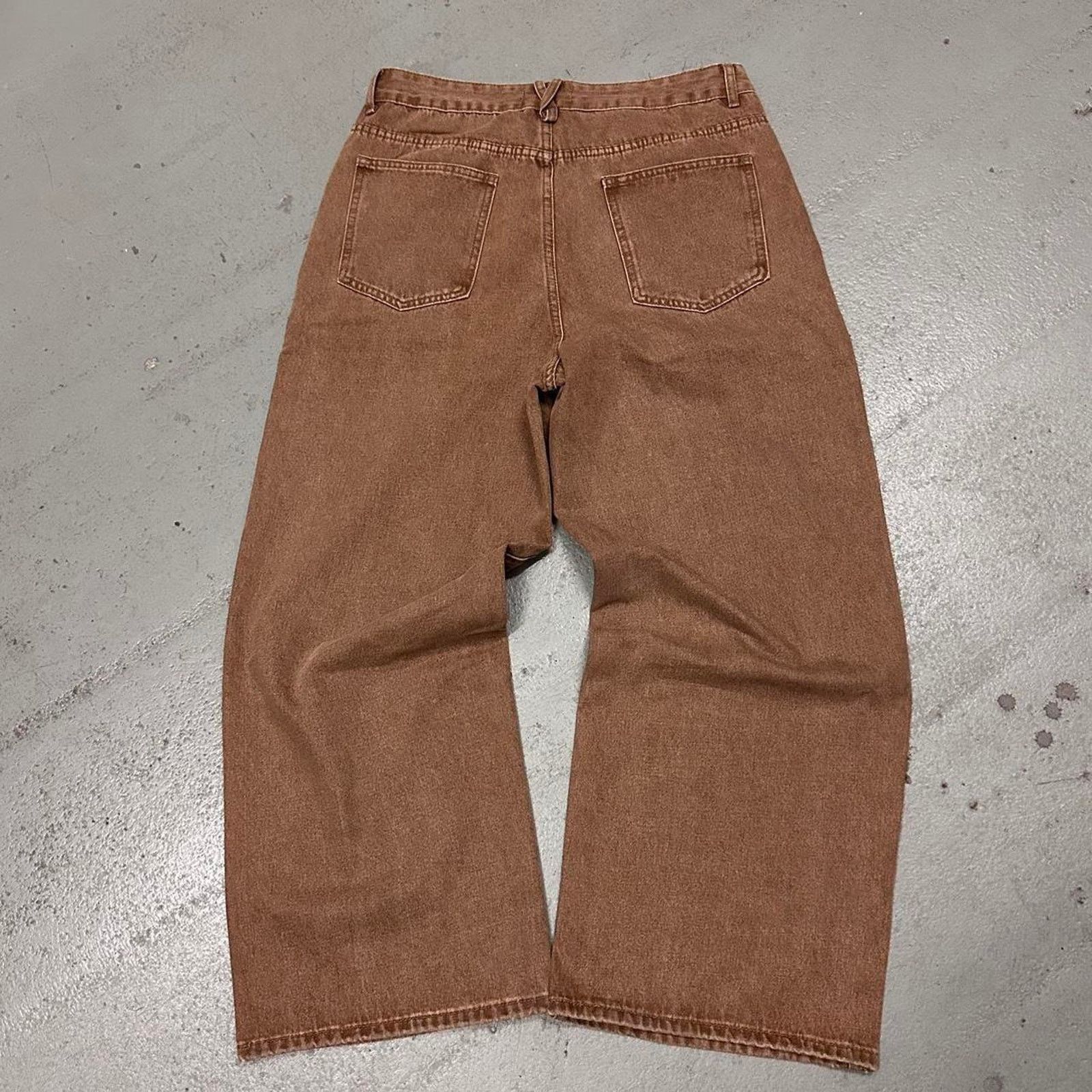 Other BAGGY BROWN WIDE LEG ESSENTIAL WAIST 28 FLAT Size US 28 / EU 44 - 3 Thumbnail