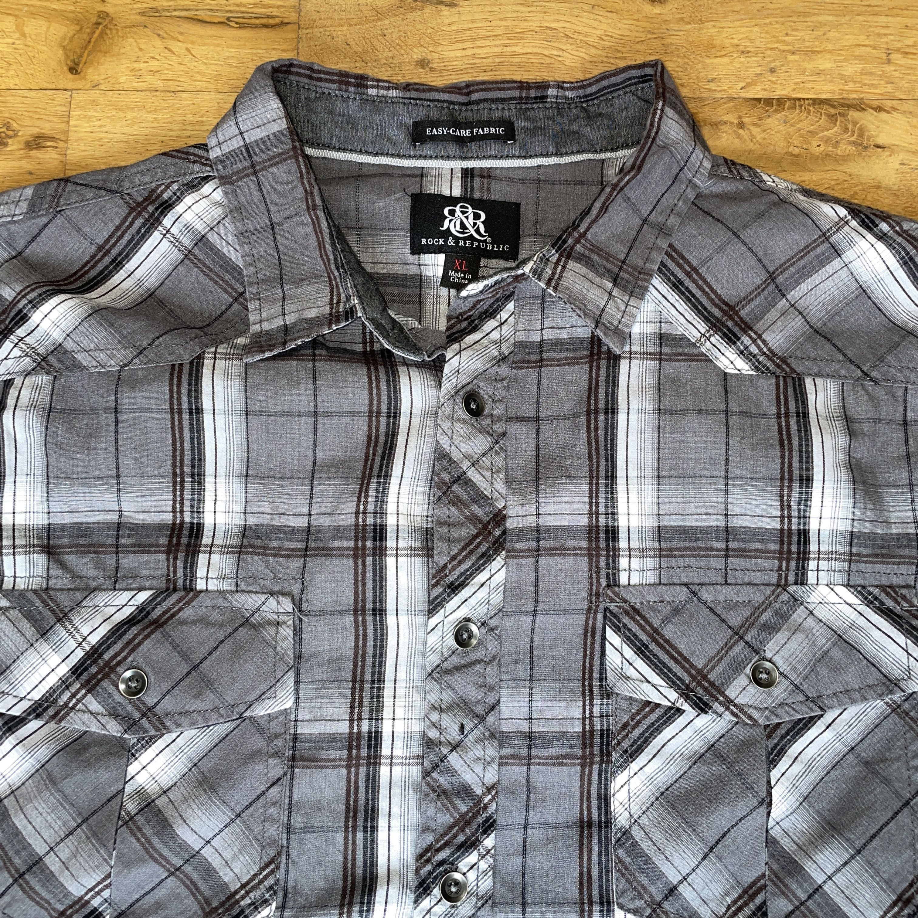 Other Rock&republic Men's Checkered Shirt Elegant Size XL Size US XL / EU 56 / 4 - 3 Thumbnail