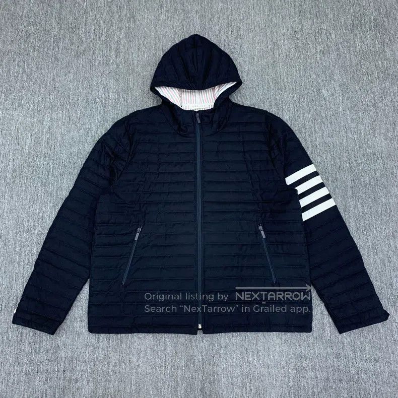 Thom Browne Thom Browne Blue four-stripe down jacket Size US XXL / EU 58 / 5 - 1 Thumbnail