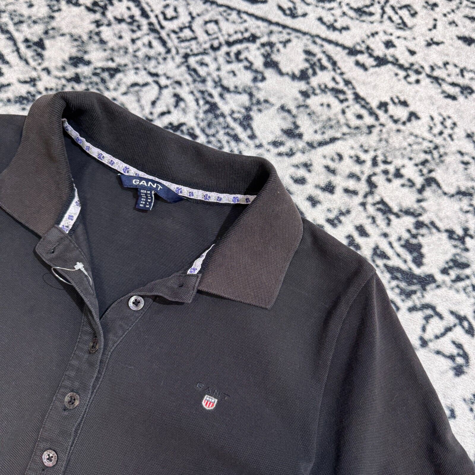 Gant × Vintage Vintage Gant Unisex Black Cotton Polo Shirt Size M Y2K 90s Size US M / EU 48-50 / 2 - 4 Thumbnail