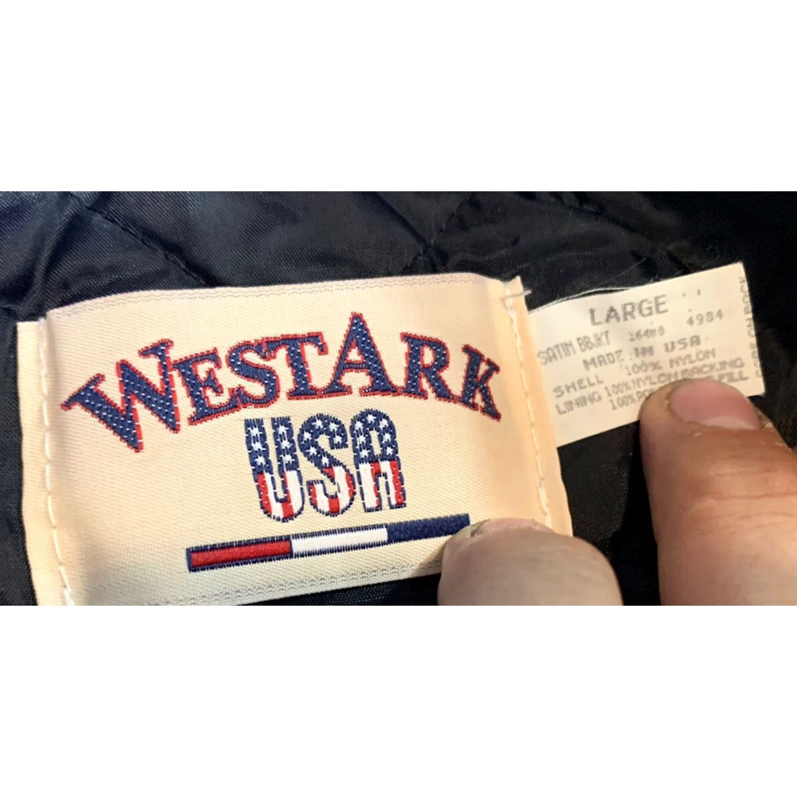 Express VINTAGE Westark Satin Puffer Jacket Adult Large Blue 90s Mens Size US L / EU 52-54 / 3 - 6 Thumbnail
