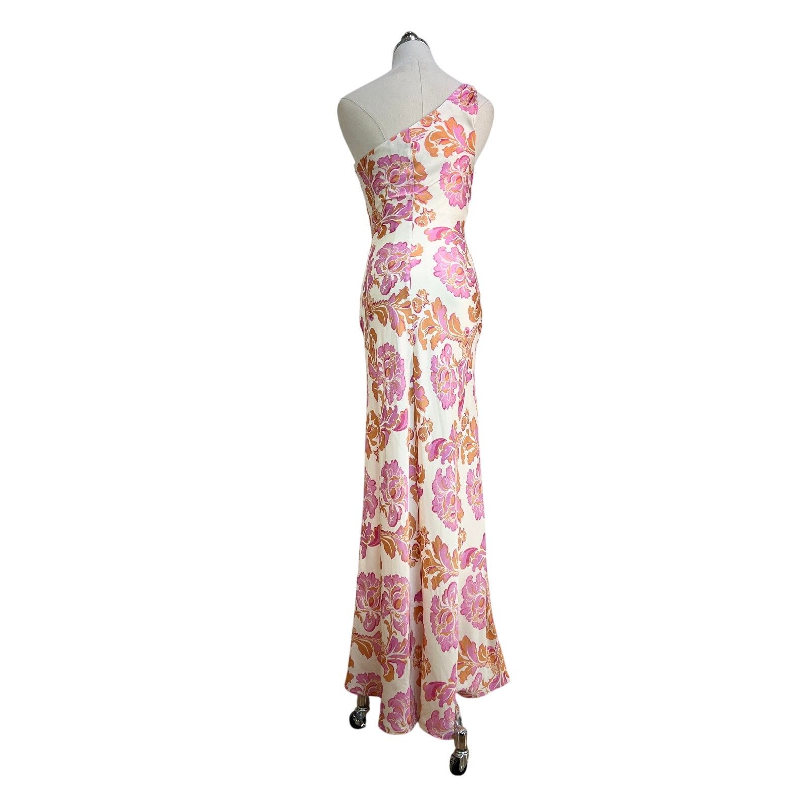 Other Kivari Josefina Maxi Dress Printed Pink Floral One Shoulder Size XS / US 0-2 / IT 36-38 - 12 Thumbnail