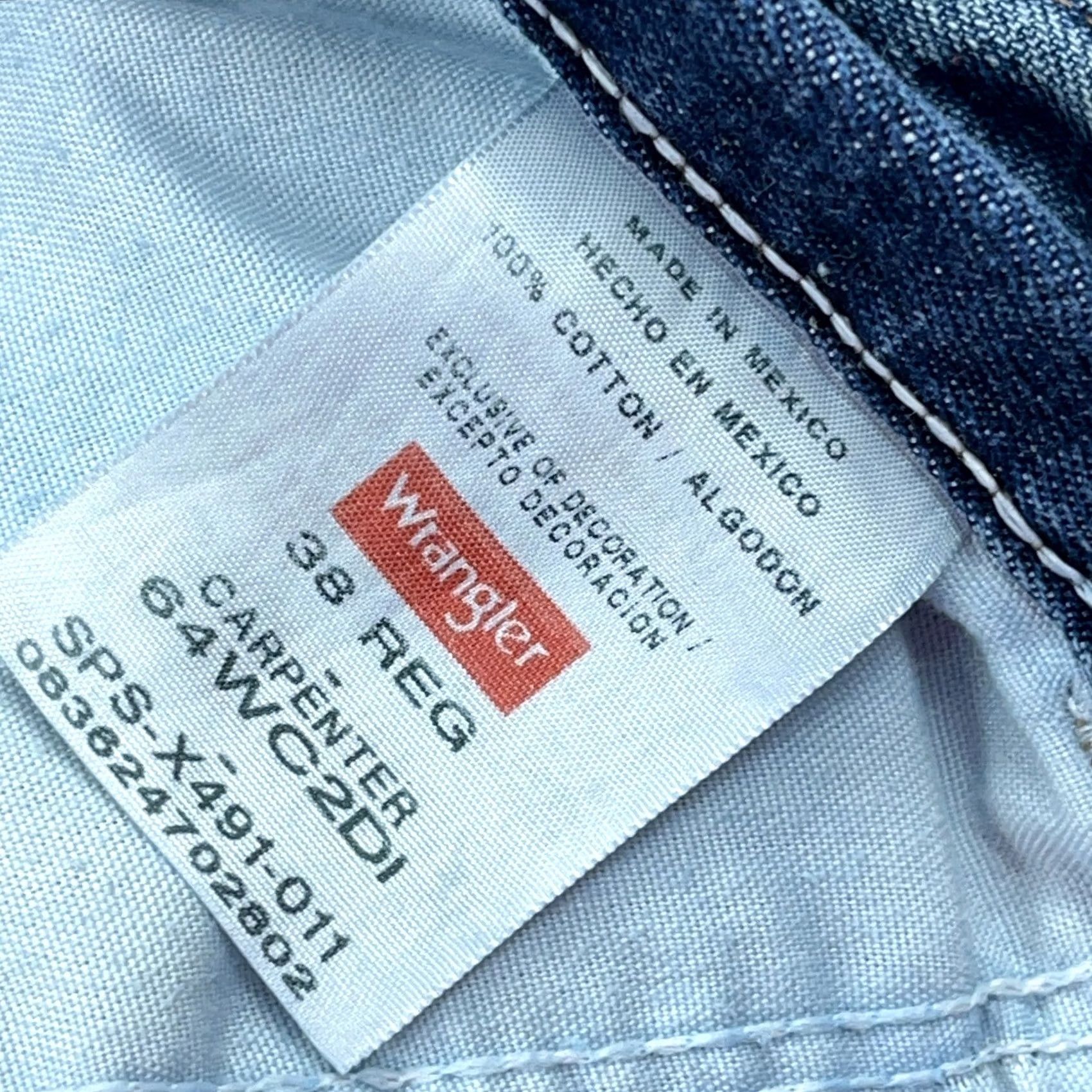 Wrangler VINTAGE Wrangler Shorts Men 38 Carpenter Baggy Jorts Workwear Denim Blue 90s Grunge Hip Hop Rockabilly Bermuda Mid Rise 9in 5-Pocket Size US 38 / EU 54 - 3 Thumbnail