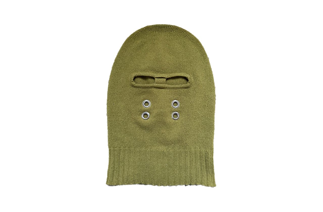 Pre-owned Rick Owens Fw23 Luxor Gimp Balaclava Mask In Acid