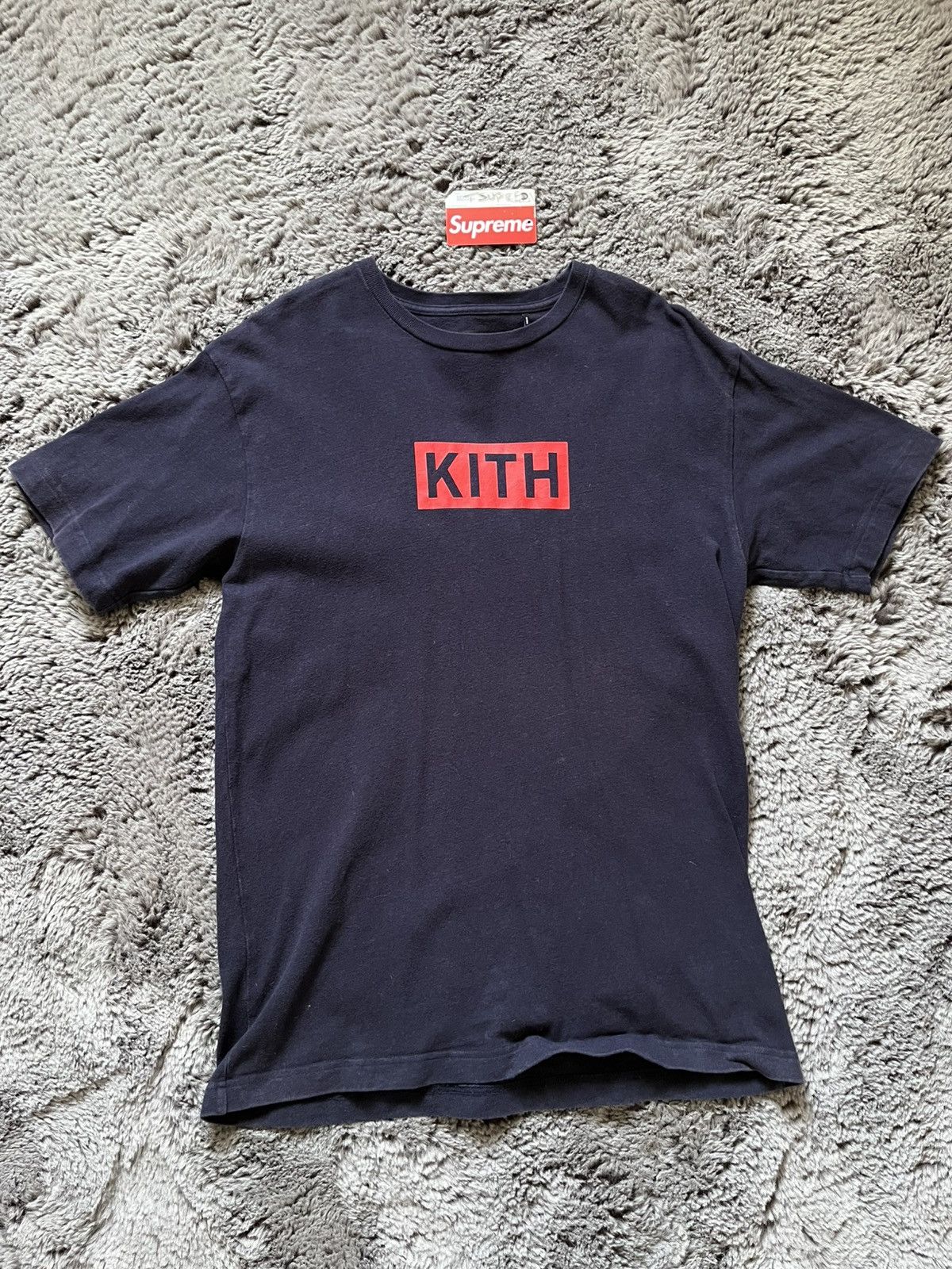 Kith Kith Navy Box Logo Tee Size US M / EU 48-50 / 2 - 1 Thumbnail