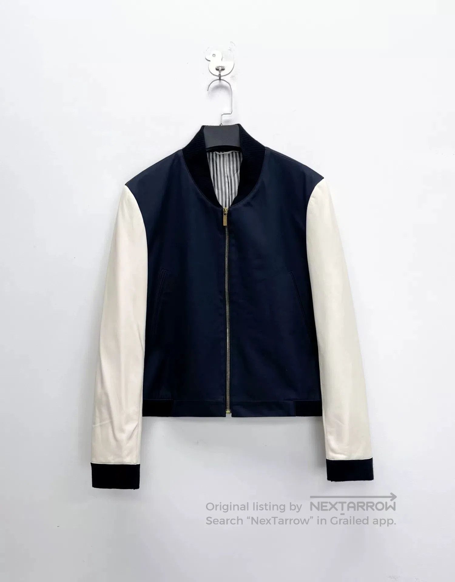 Thom Browne Thom Browne Navy Short Baseball Jacket. Size US M / EU 48-50 / 2 - 1 Thumbnail