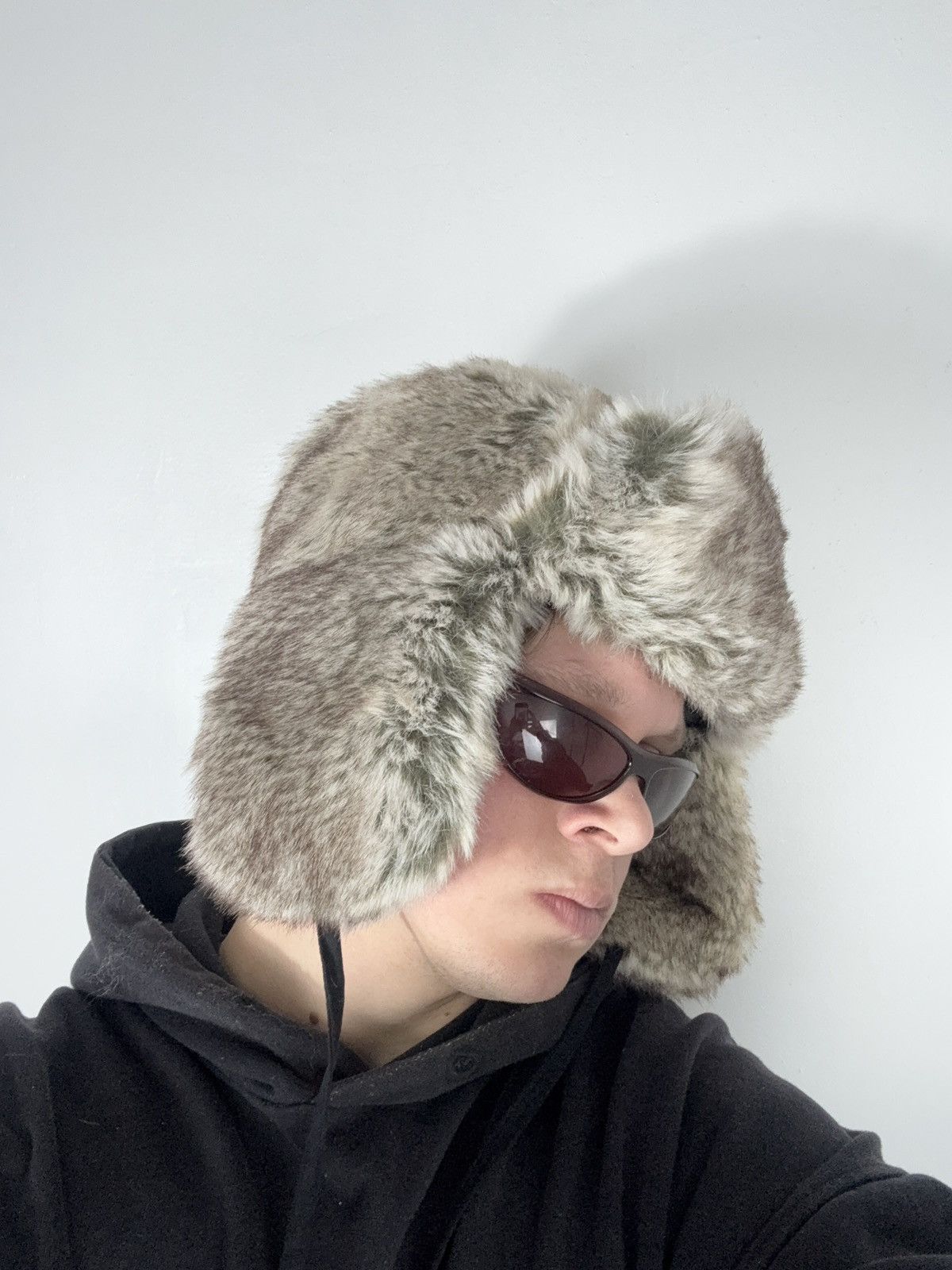 Le Grande Bleu (L.G.B.) Vintage Y2K Fuzzy Fur Ushanka Hat if six was nine LGB Style Size ONE SIZE - 3 Thumbnail