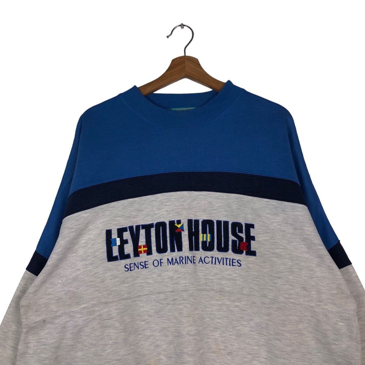 Japanese Brand 🔥Vintage Sweatshirt Crewneck Leyton House Big Logo Size US L / EU 52-54 / 3 - 3 Thumbnail