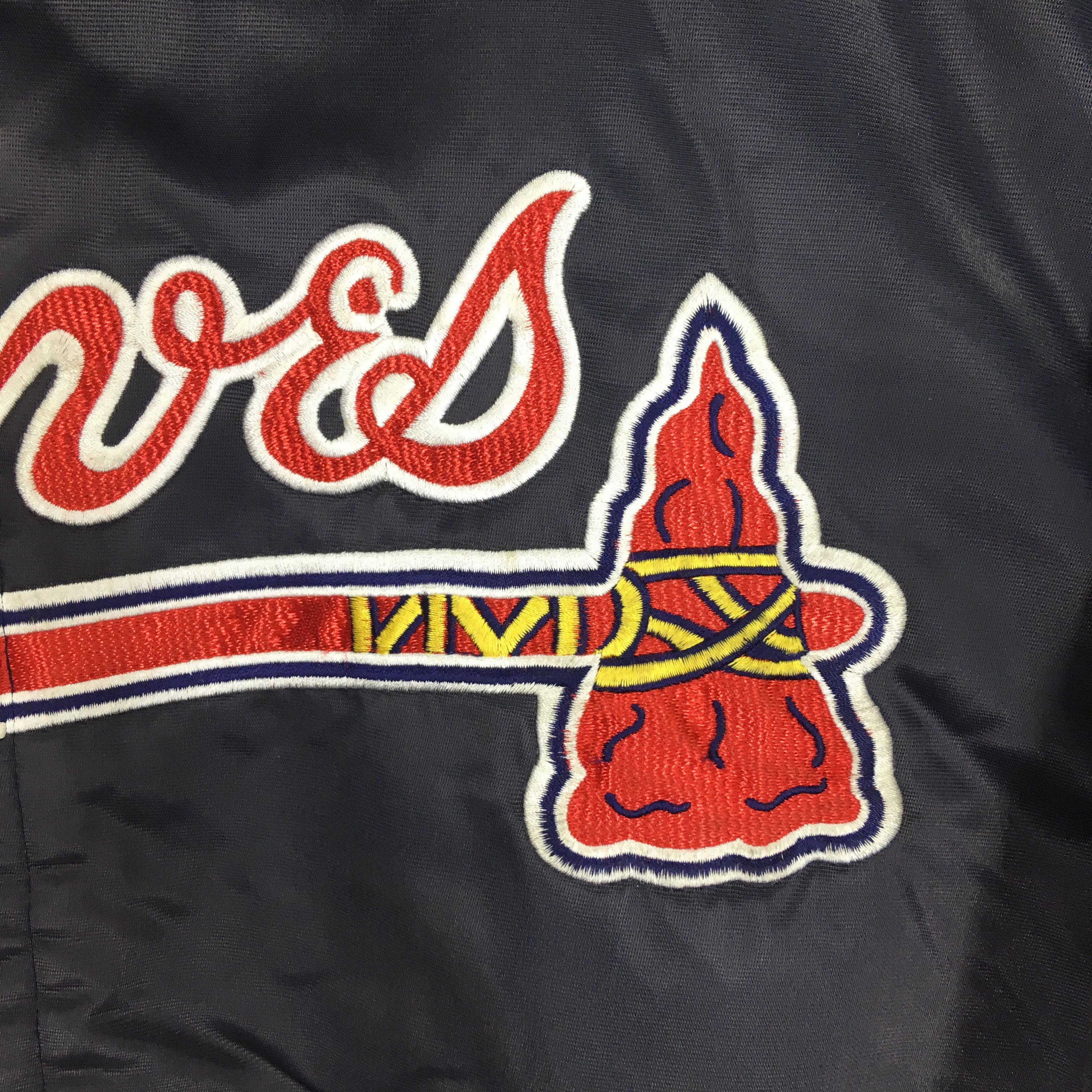 MLB Vintage 90's Atlanta Braves MLB Bomber Jacket Size US L / EU 52-54 / 3 - 6 Thumbnail