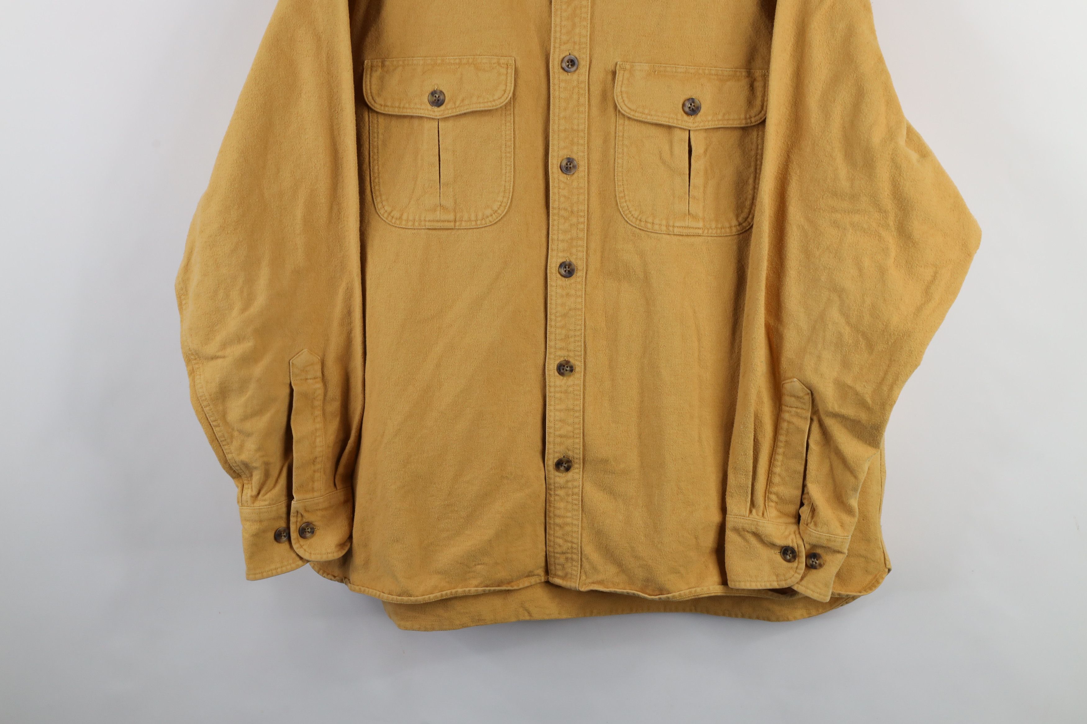 Cabelas × Vintage Vintage 90s Cabelas Soft Heavy Chamois Cloth Button Shirt Size US XL / EU 56 / 4 - 3 Thumbnail