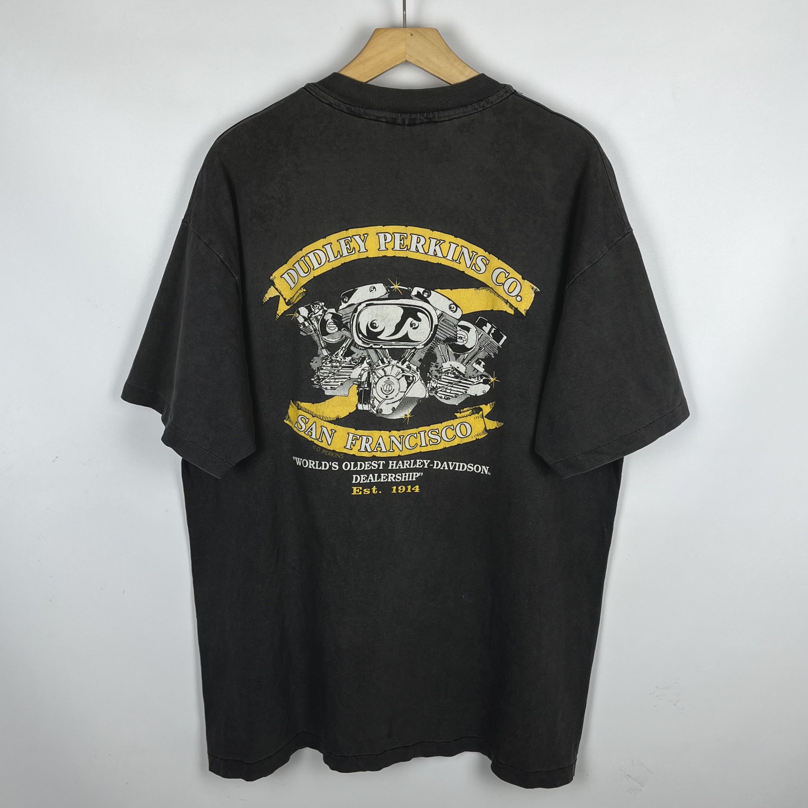 Harley Davidson Vintage Harley Davidson Dudley Perkins Co. T Shirt 1989 Size US XL / EU 56 / 4 - 18 Thumbnail