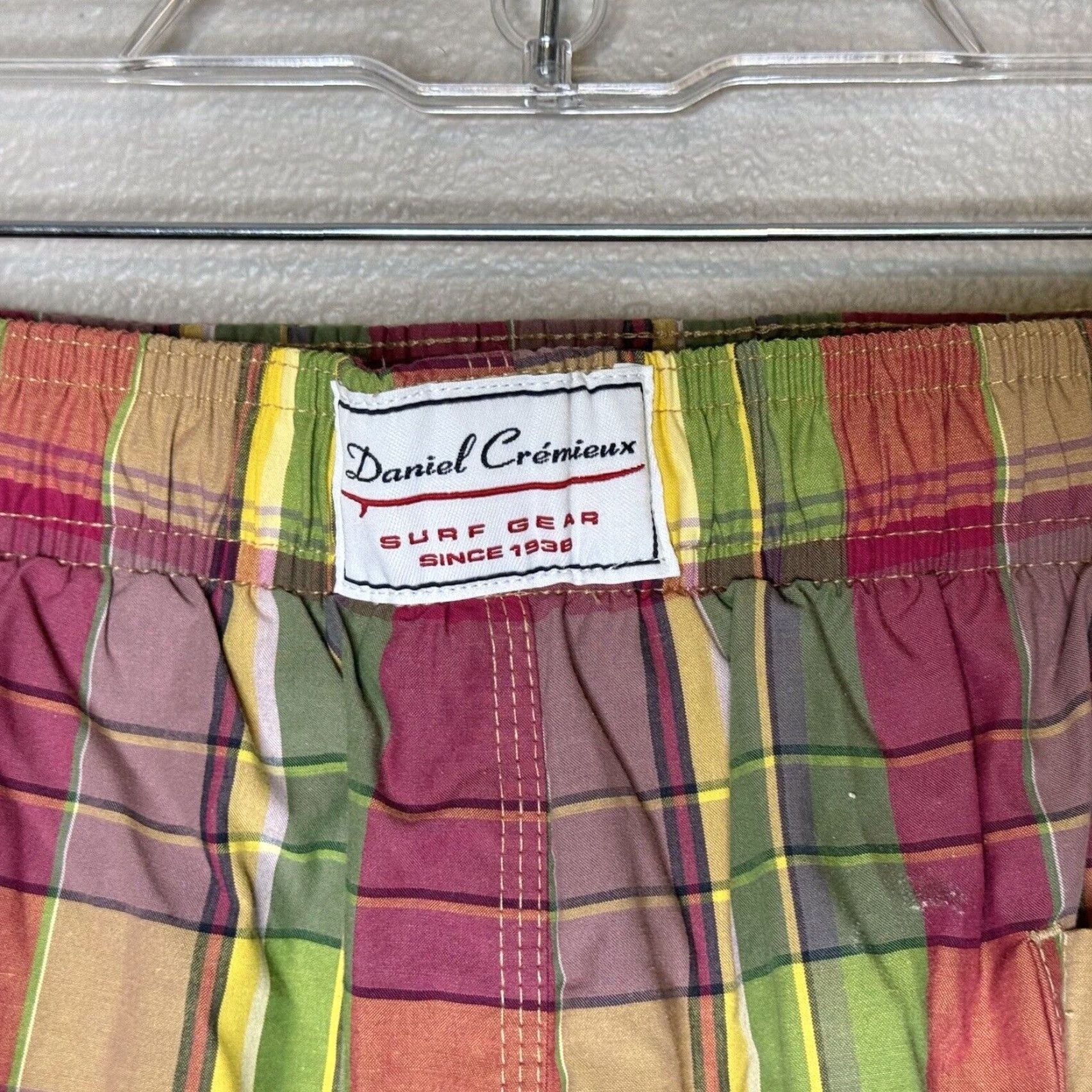 Cremieux Cremieux Mens Swim Trunks XXL Elastic Drawstring Waist Pockets Plaid Beach Colorful New Size ONE SIZE - 7 Thumbnail