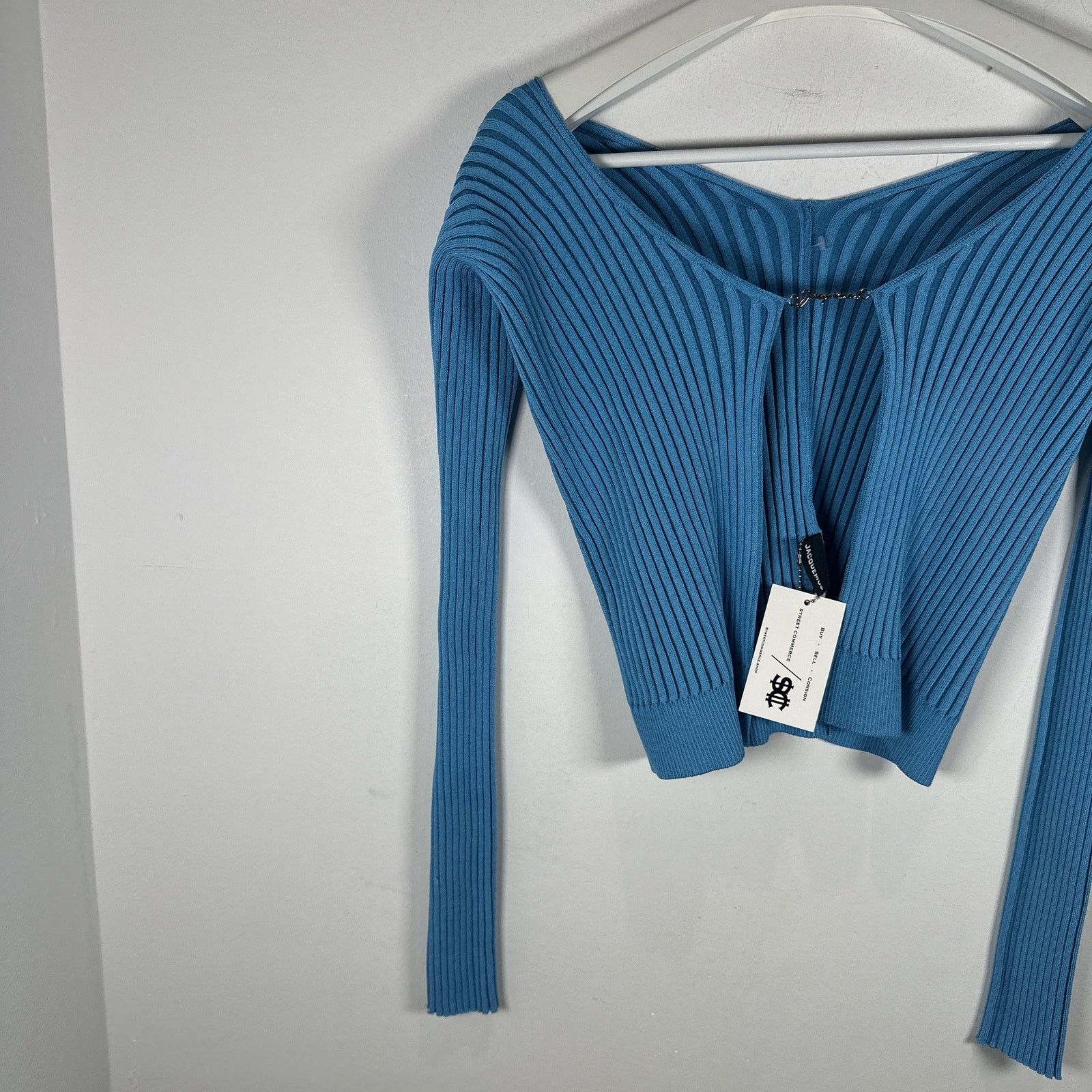 Jacquemus Jacquemus La Maille Pralu Cropped Cardigan Light Blue Size S Size S / US 4 / IT 40 - 4 Thumbnail