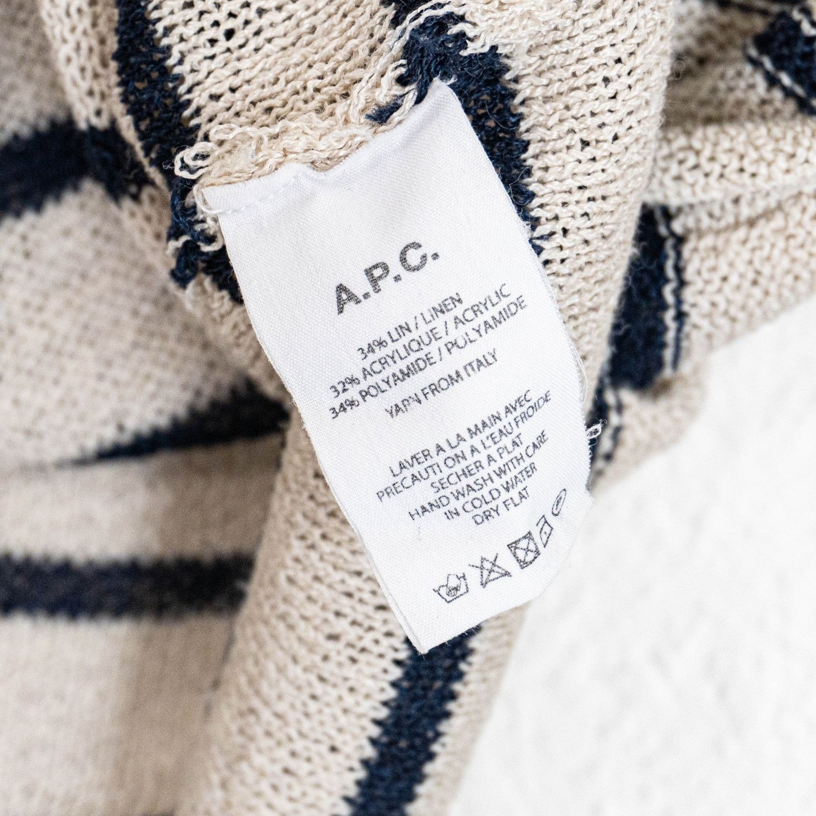 A.P.C. A.P.C. Linen Breton Striped open knit pullover size XS Size XS / US 0-2 / IT 36-38 - 7 Thumbnail