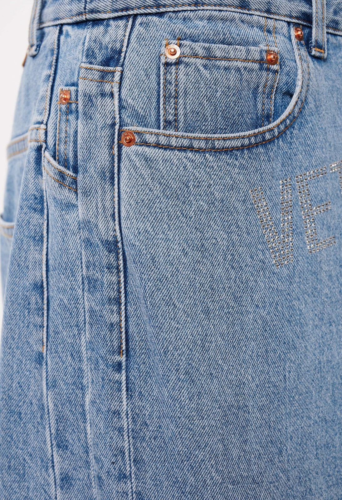 Vetements Last Size Vetements Crystal Logo Baggy Jeans Size US 31 - 3 Thumbnail