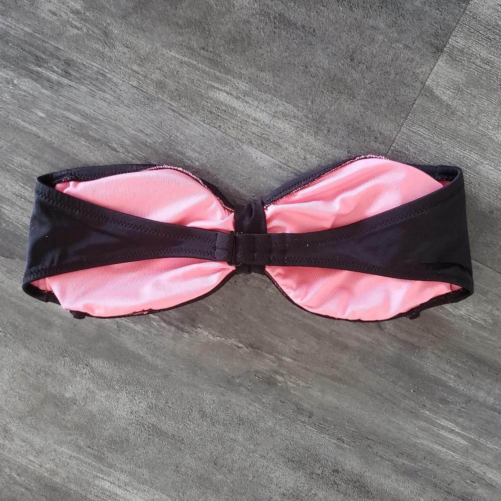 Designer Black Basic VS Bandeau Bikini Top Size ONE SIZE - 2 Thumbnail