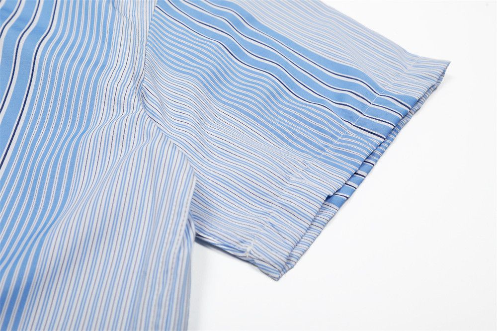Japanese Brand × Vintage American loose vertical striped short-sleeved shirt Size US M / EU 48-50 / 2 - 5 Thumbnail