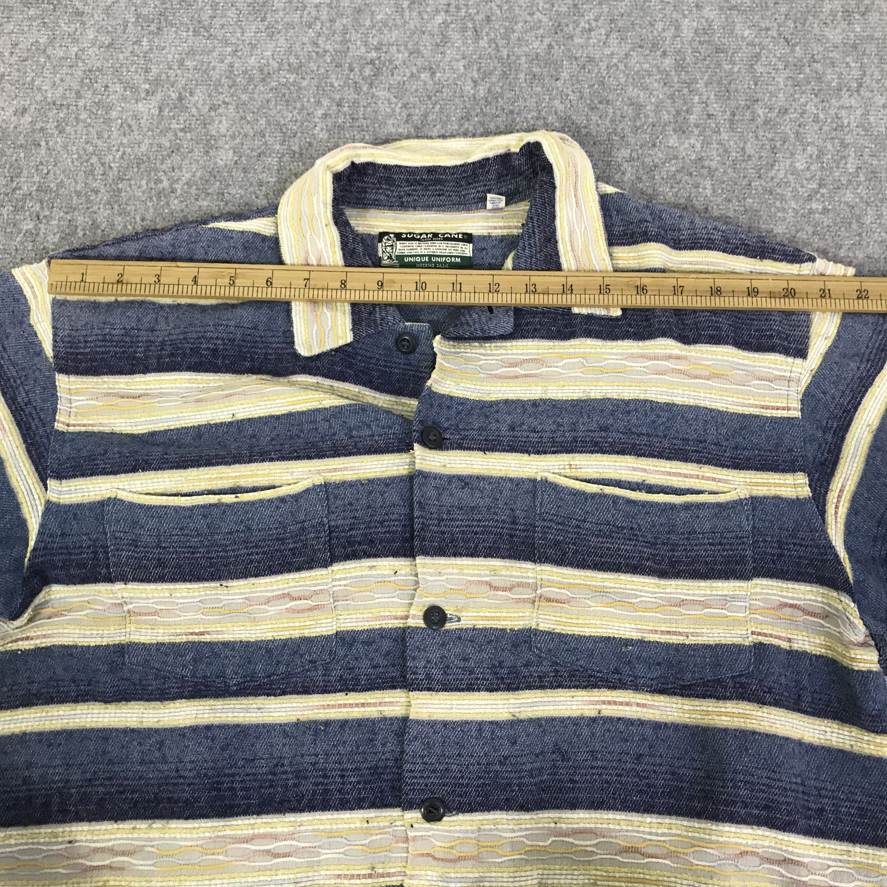 Sugar Cane Sugar Cane Stiped Button Japan jacket K100B14 Size US L / EU 52-54 / 3 - 5 Thumbnail