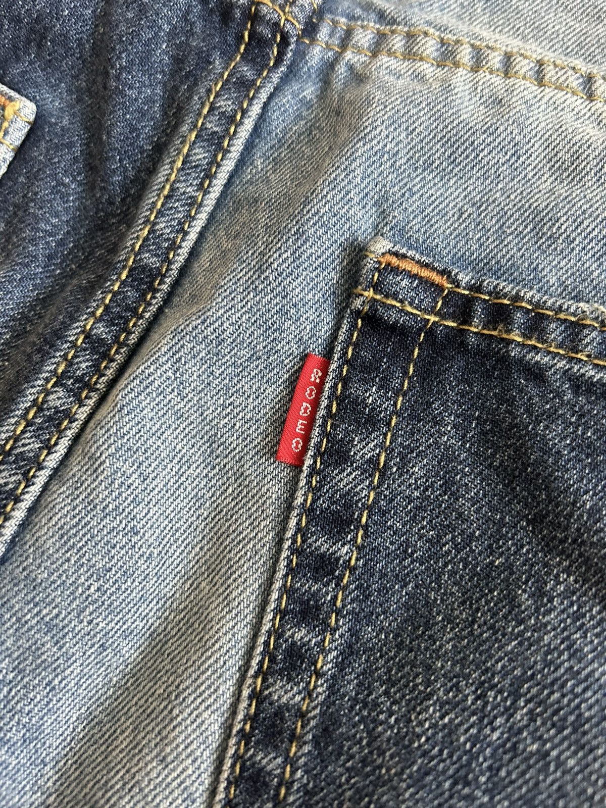 Japanese Brand Rodeo Clown Two Tone Asymmetric Jeans Size 28" / US 6 / IT 42 - 8 Thumbnail