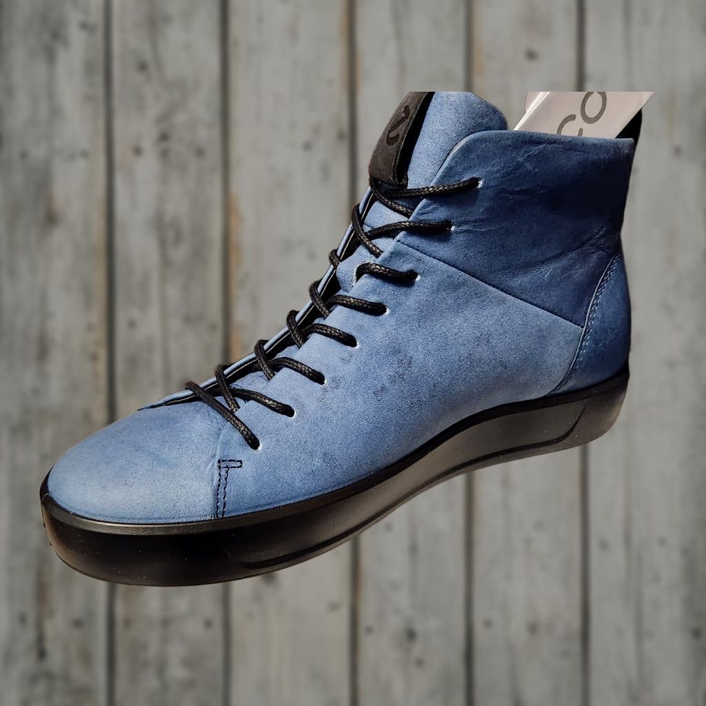 Ecco ECCO Sneaker High-Top Ecco Soft 8 Tie II Indigo Blue 5.5 US 39 EU Men Athletic Shoes Size US 6 / EU 39 - 1 Thumbnail