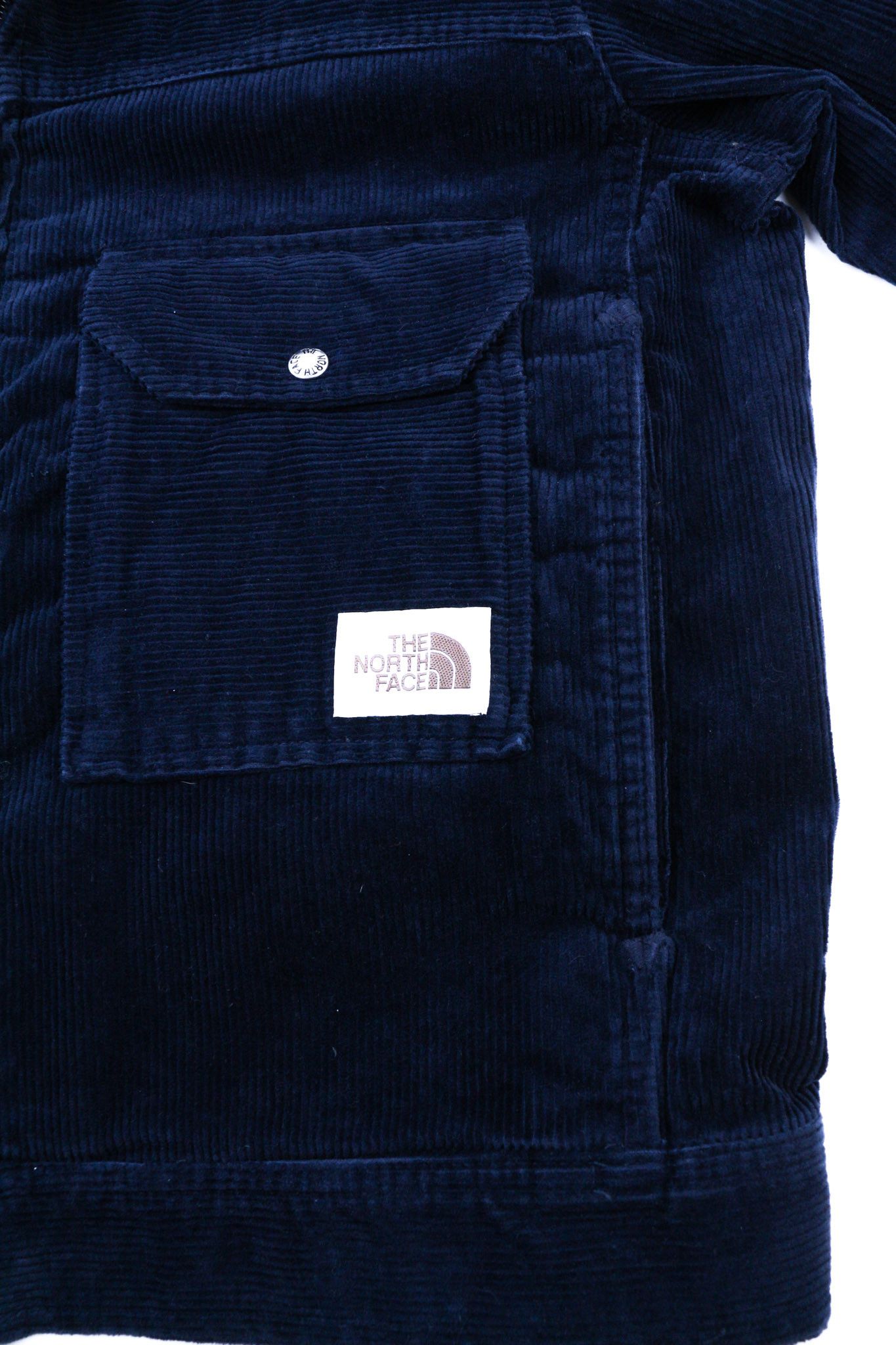 The North Face S Organic Fiber Corduroy Lined Blue Zip Jacket 79750 Size US S / EU 44-46 / 1 - 6 Thumbnail