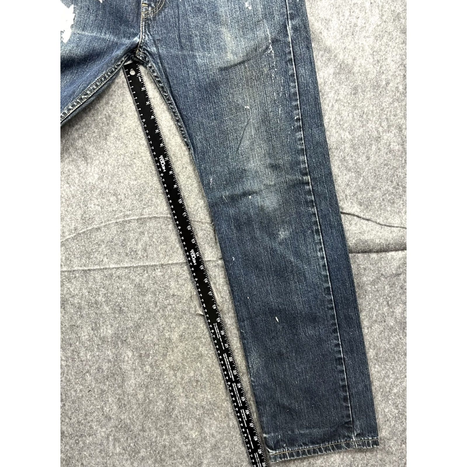 Levi's VINTAGE Levi's 505 Jeans Mens Regular Straight Distressed 31x32 Blue Denim USA 90s Grunge, Workwear, Grunge, USA Mens Size US 31 - 3 Thumbnail