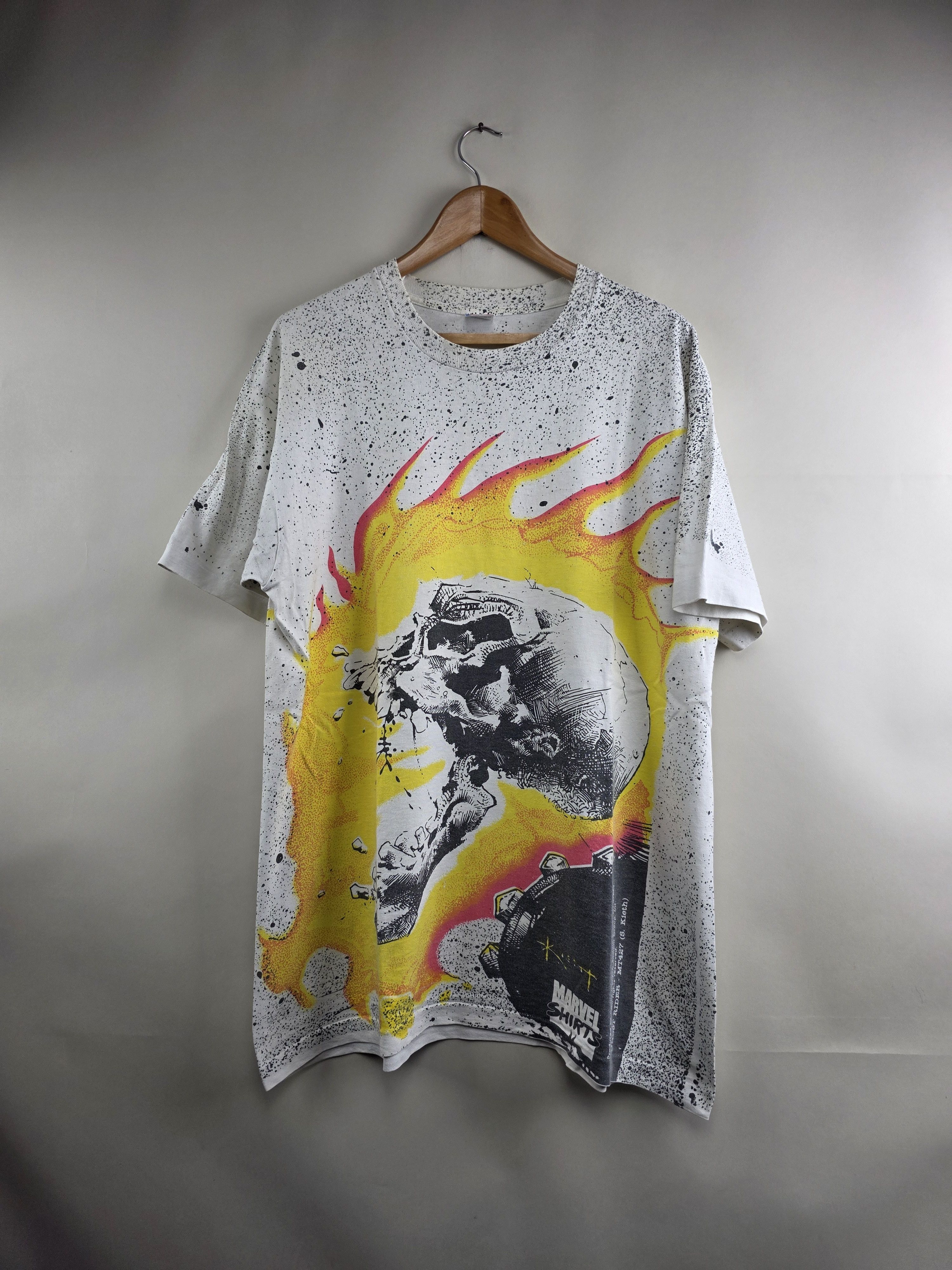 Marvel Comics × Vintage 1992 Marvel Comics Ghost Rider Mega print XL 23.5" 31" Size US XL / EU 56 / 4 - 1 Thumbnail