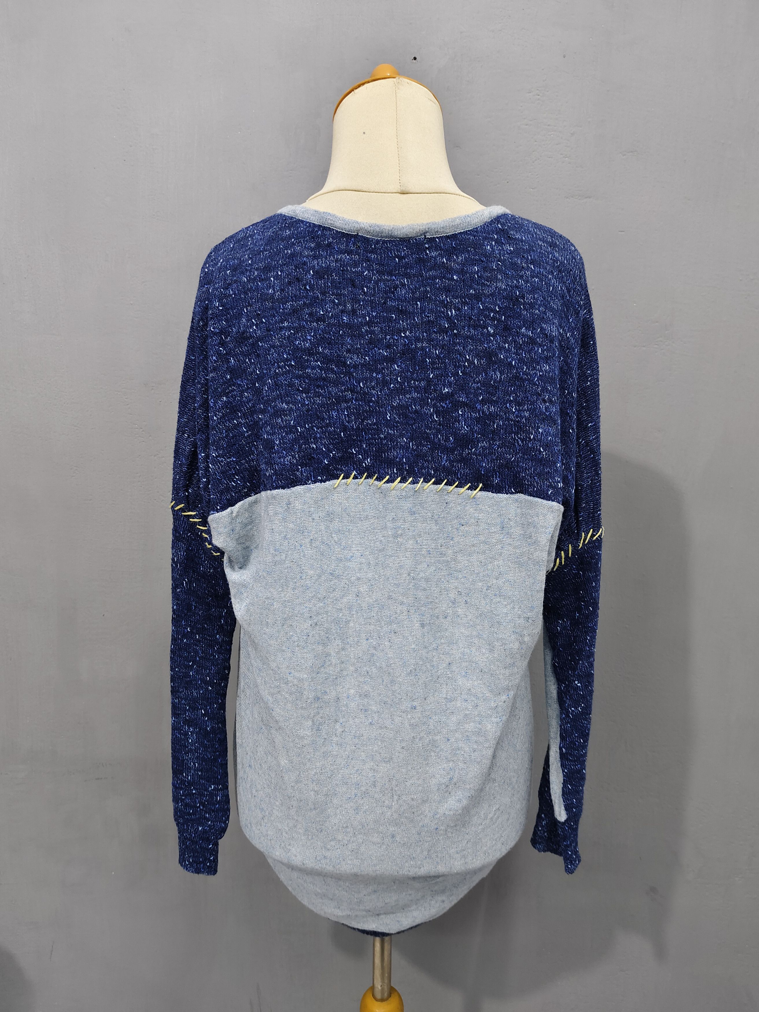 Frapbois Frapbois🇯🇵 Reconstructed Panel Hand Stitch Knit Sweater Size M / US 6-8 / IT 42-44 - 4 Thumbnail