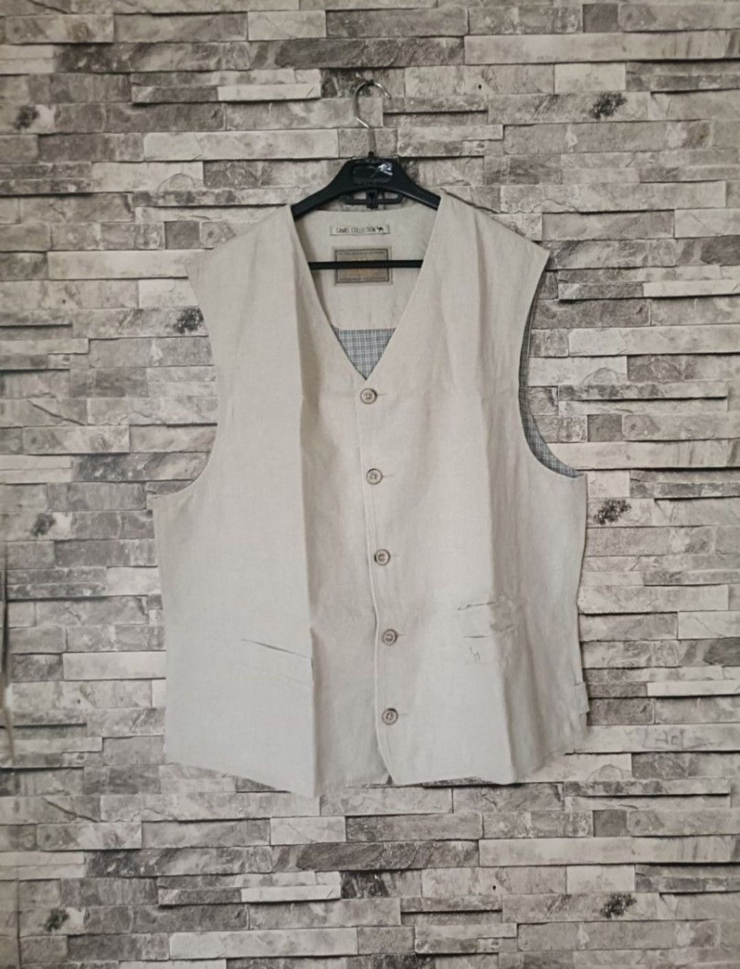 Camel Camel collection linen vest Size 50R - 1 Thumbnail