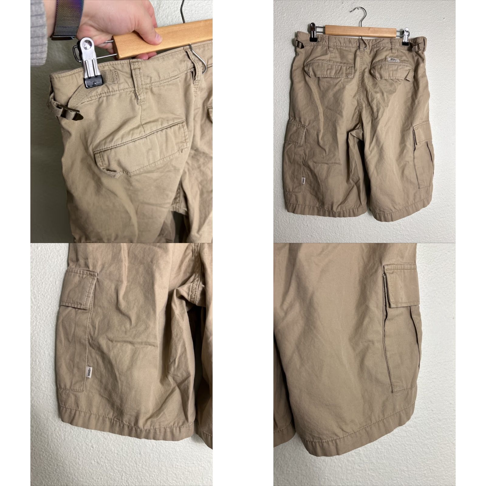 Vans Vans Cargo Shorts Mens 32 Beige Cotton Waist Fasteners Size US 32 / EU 48 - 8 Thumbnail