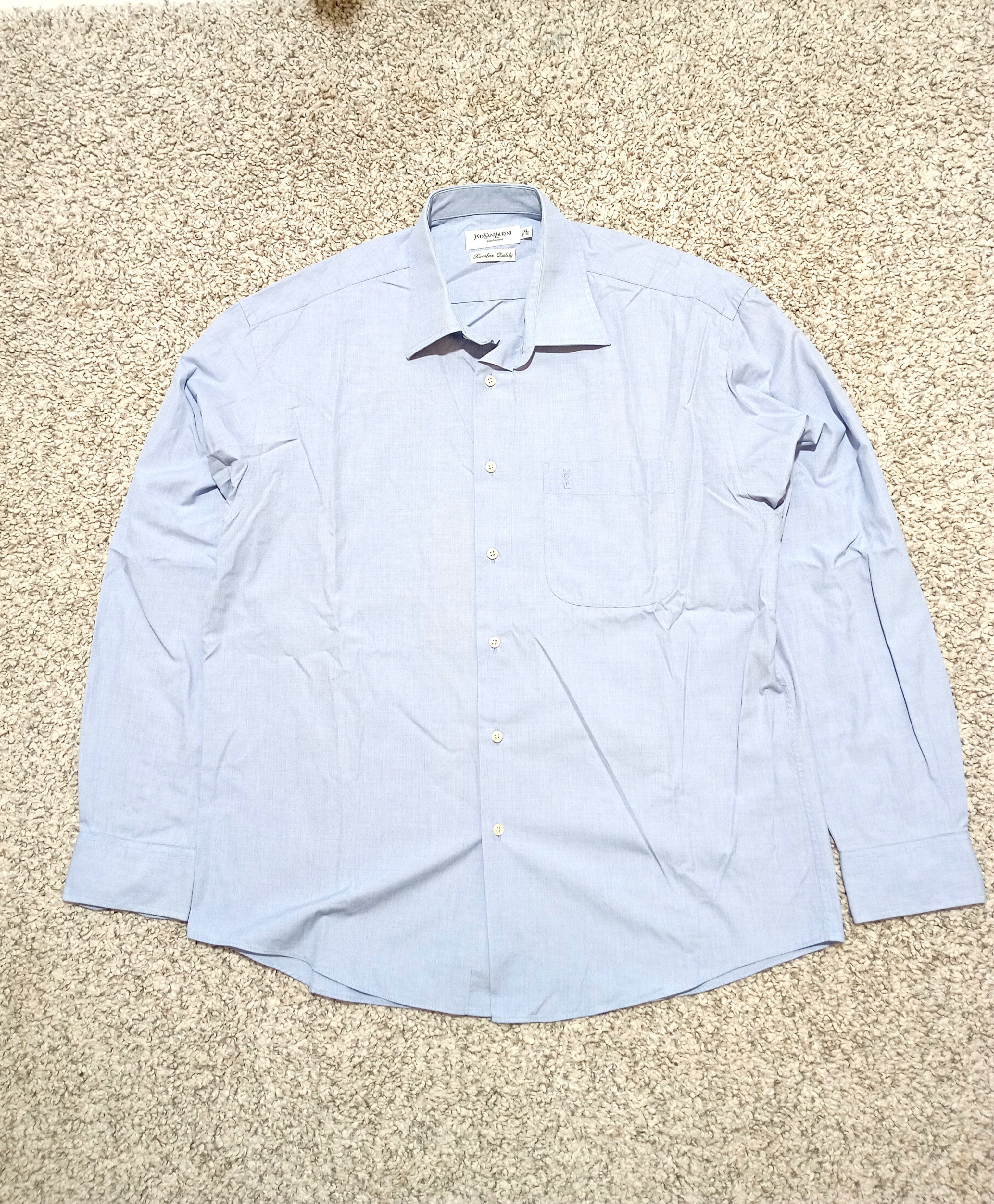 Yves Saint Laurent Vintage Yves Saint Laurent Button Down Shirt Size US XL / EU 56 / 4 - 2 Thumbnail
