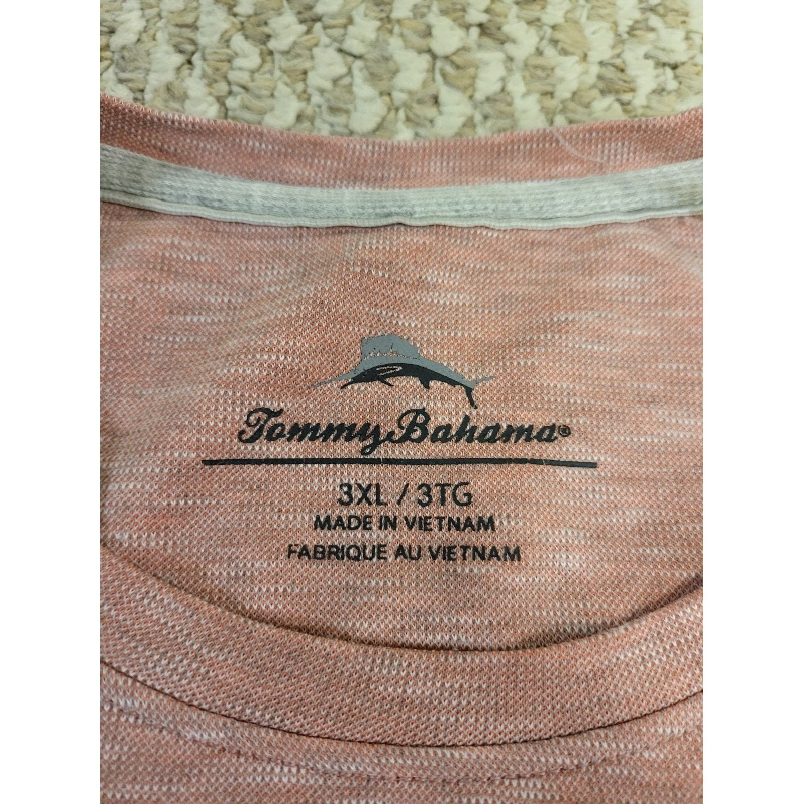 Tommy Bahama Tommy Bahama Men's Pale Pink Short Sleeve T-Shirt Size 3XL Size US XXL / EU 58 / 5 - 3 Thumbnail
